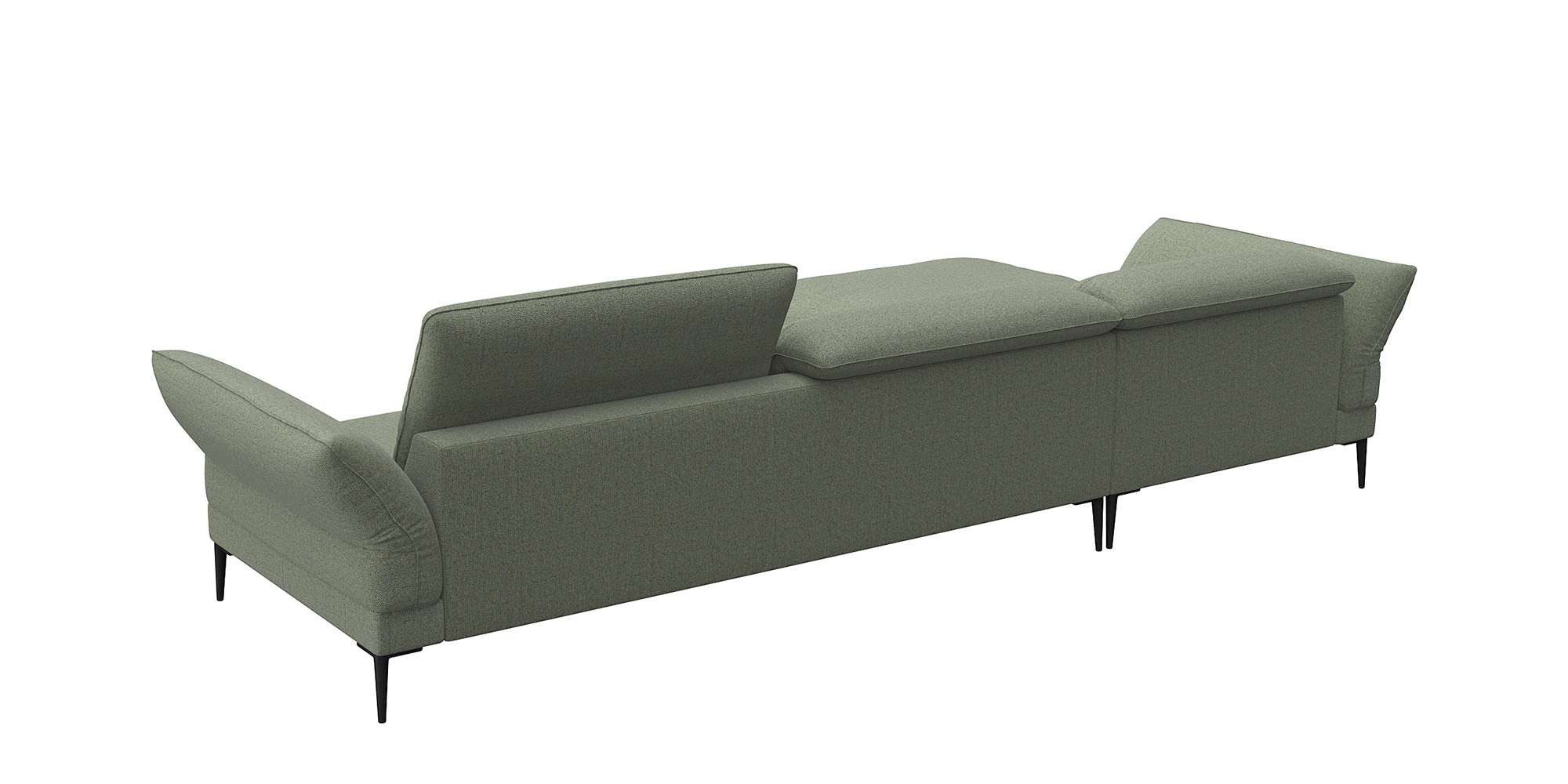 FLEXLUX Hoekbank Salino, functionele bank met recamiere, relaxbank, hoekbank Bank met arm- en hoofdeinde verstellingen, koudschuim & staalgolven