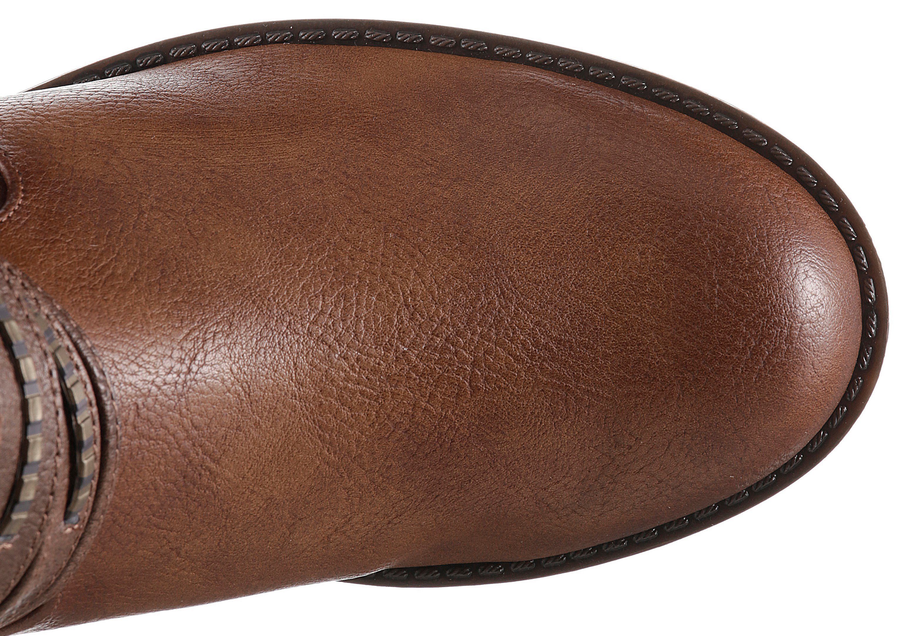 Mustang Shoes Winterlaarzen , enkellaarsjes, winterlaarzen met decoratieve gespen aan de slouchy schacht