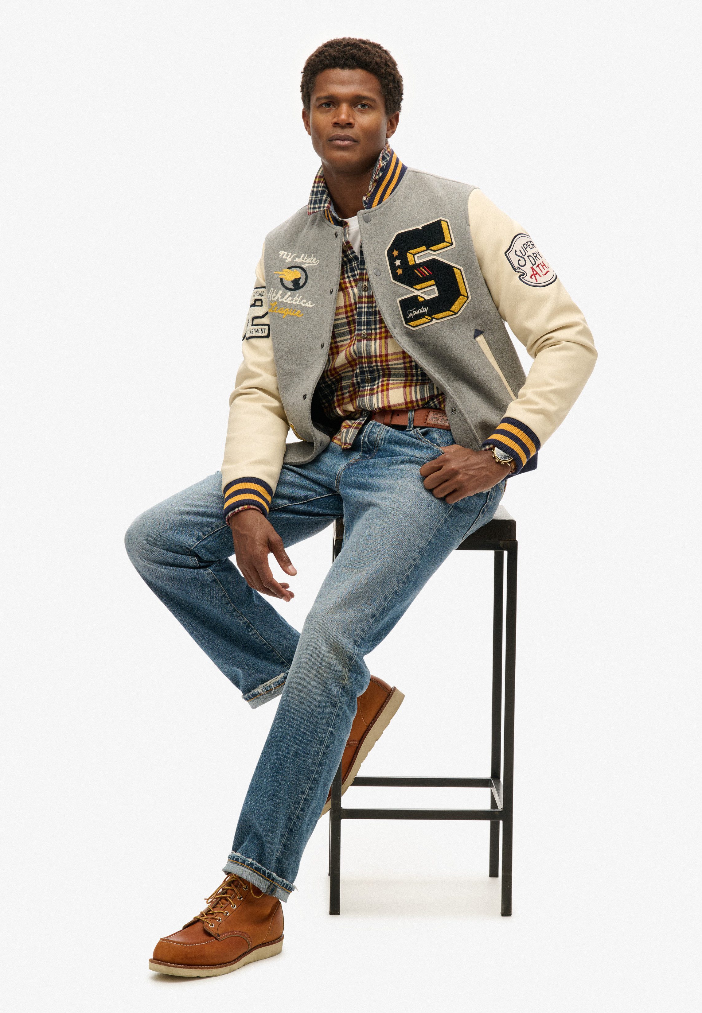 Superdry Parka COLLEGE PATCHED BOMBER JACKET