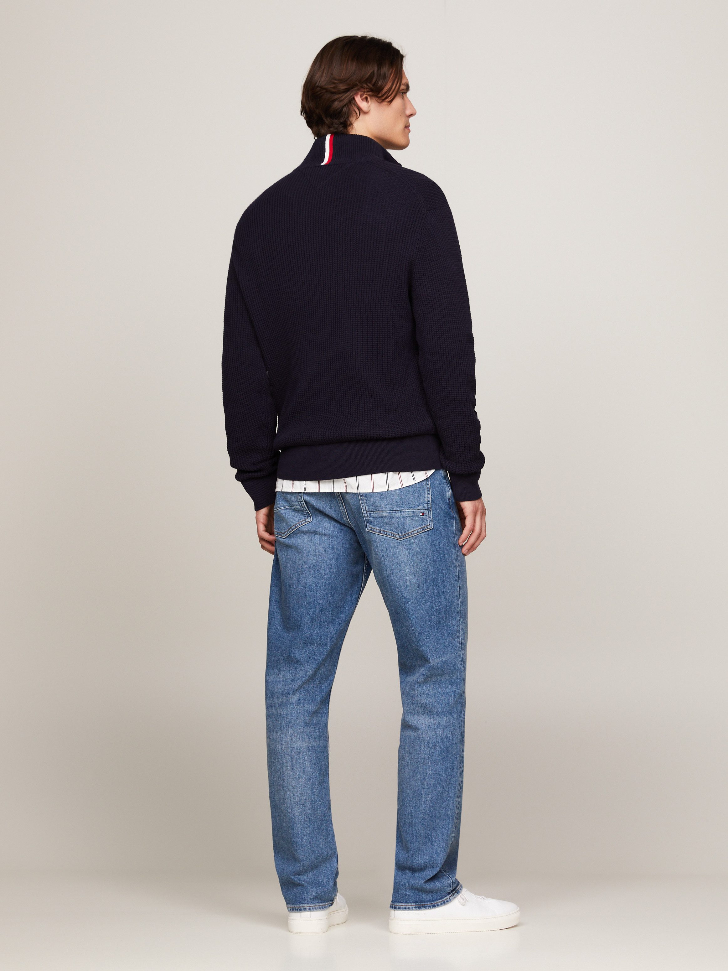 Tommy Hilfiger Trui met ronde hals HILFIGER GRAPHIC WAFFLE ZIP MOCK