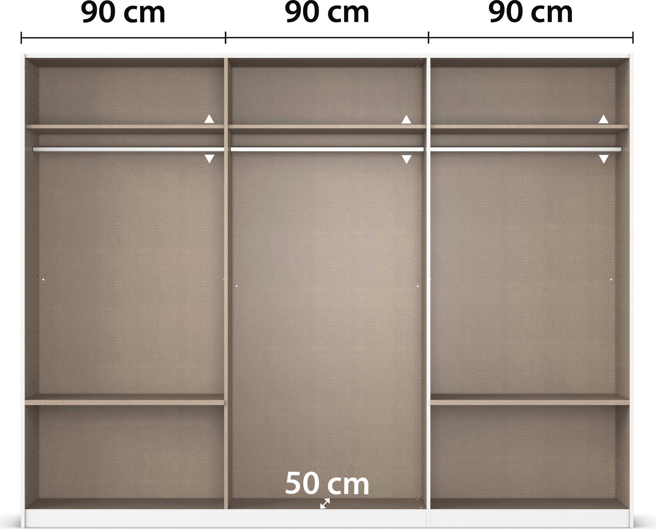 rauch Schuifdeurkast Kledingkast Kast Garderobe Wasmand ELARA met Spiegel praktische lades optioneel kleuraccent made in germany