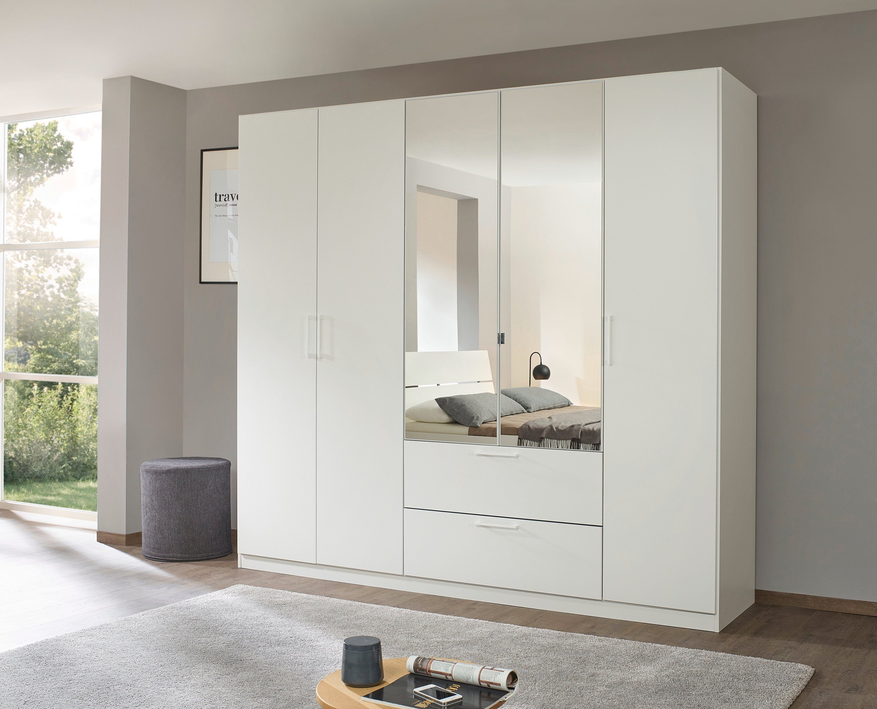 Slaapkamerserie Compleet slaapkamer Challenger (Set van 4 delen) Kast 2 breedtes, bed 3 breedtes, 2 nachttafels MADE IN GERMANY