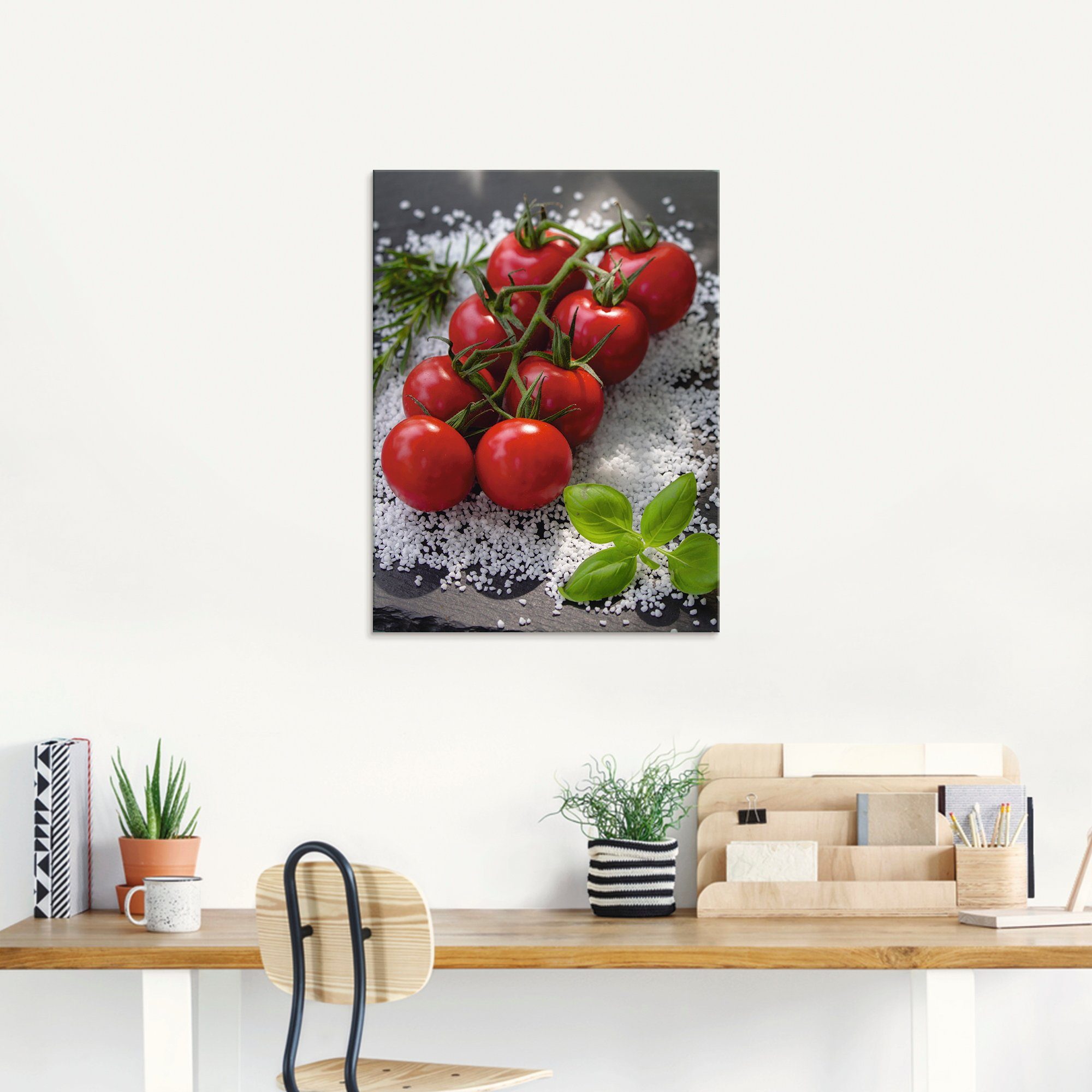 Artland Print op glas Tomatentros op zout in verschillende maten