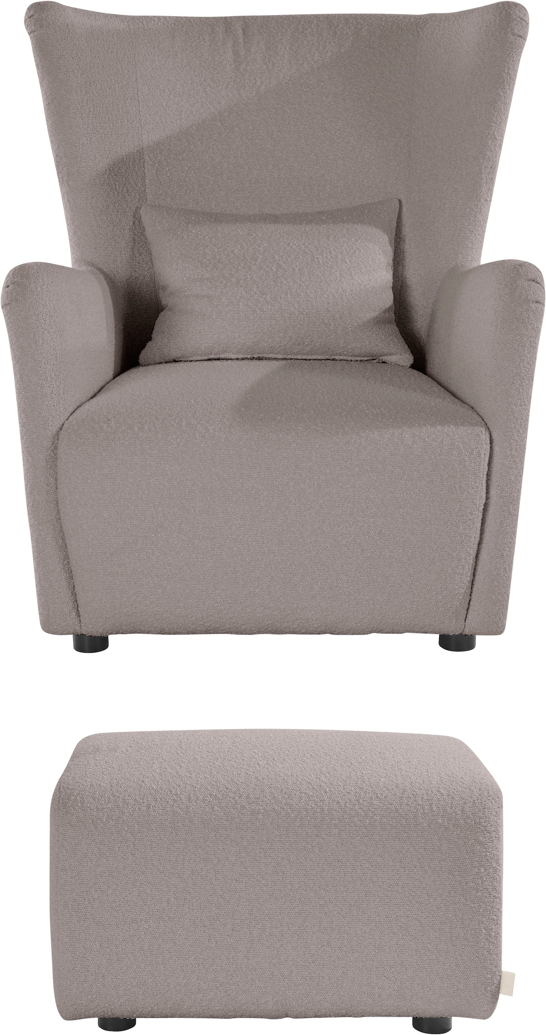 LeGer Home by Lena Gercke Oorfauteuil Levke Stoel naar keuze met of zonder hocker