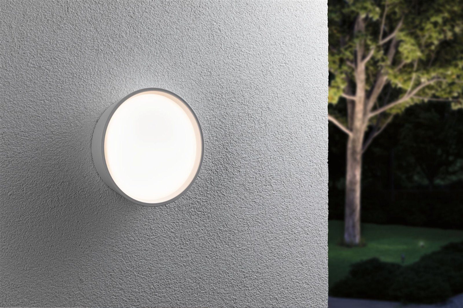 Paulmann Led-wandlamp voor buiten Platomo IP44 rond 180mm 3000K 14,5W 1200lm 230V Kunststof (1 stuk)