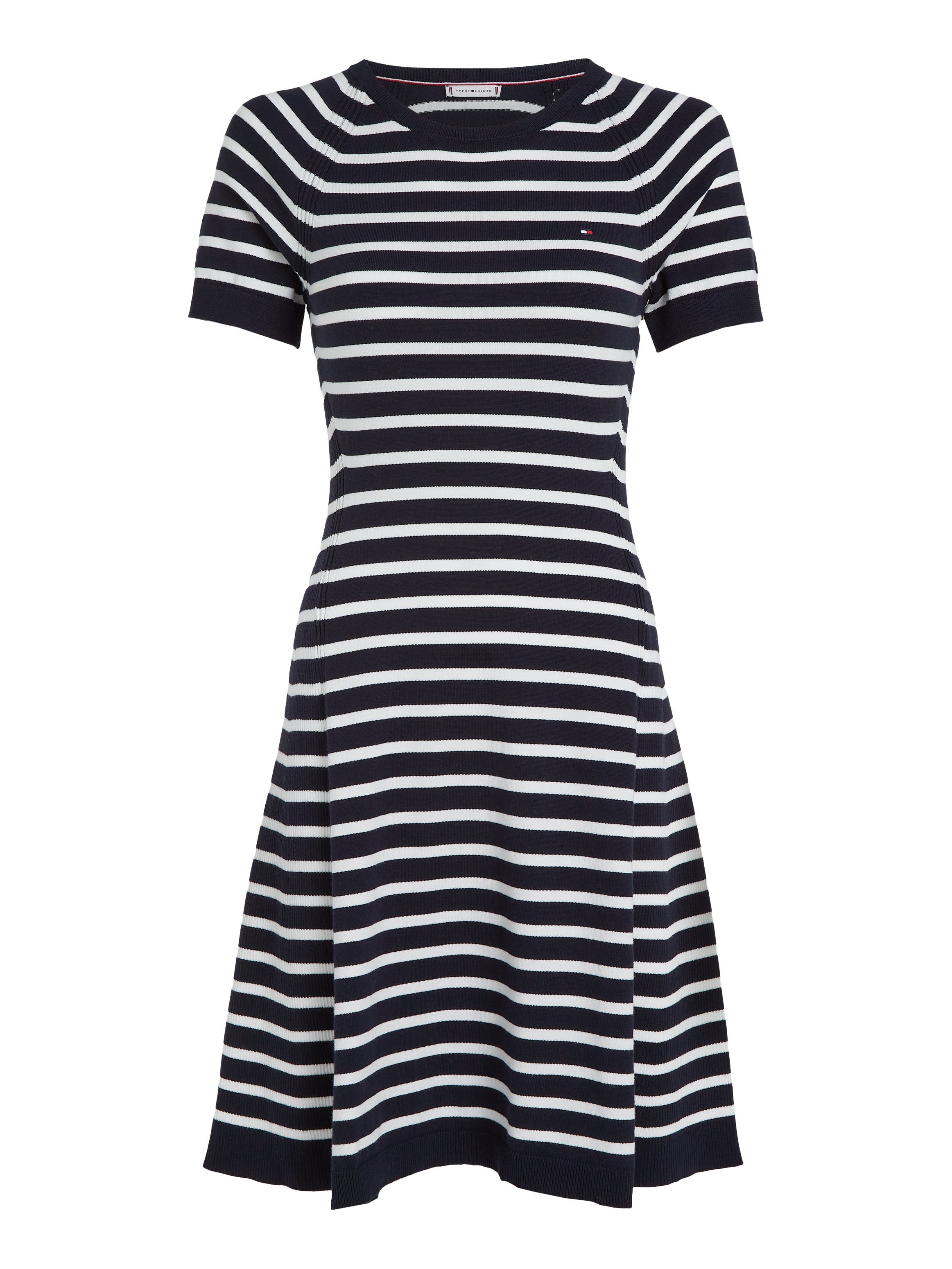 Tommy Hilfiger Jerseyjurk CO JERSEY STITCH F&F DRESS met logoborduursel op borsthoogte