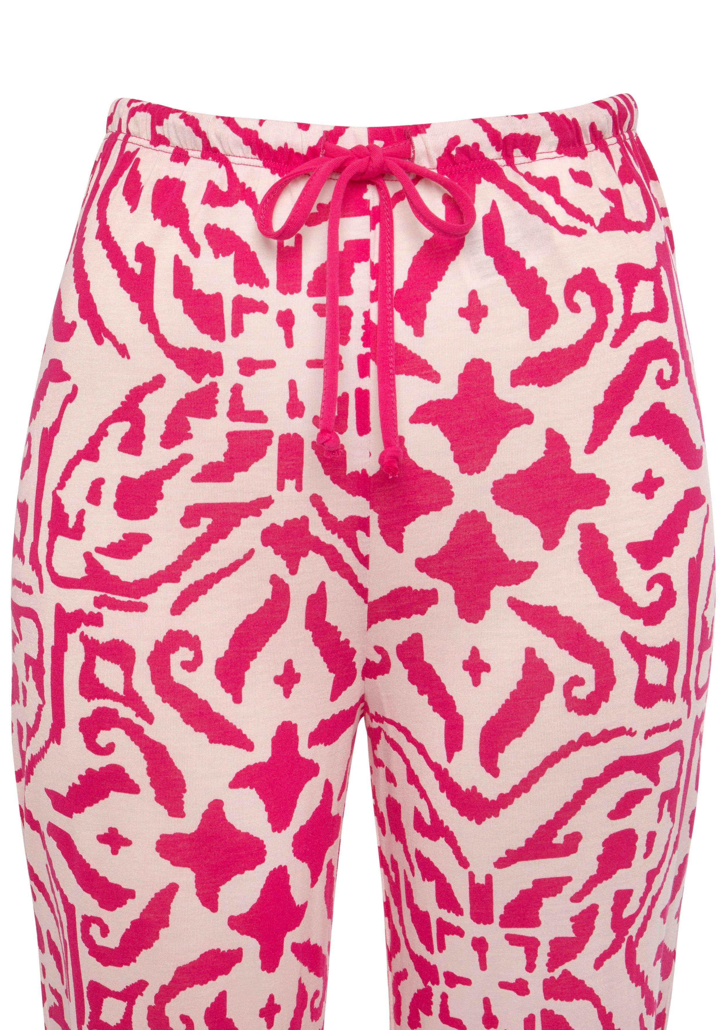 s.Oliver RED LABEL Beachwear Pyjama met bloemig etno-patroon (2-delig)
