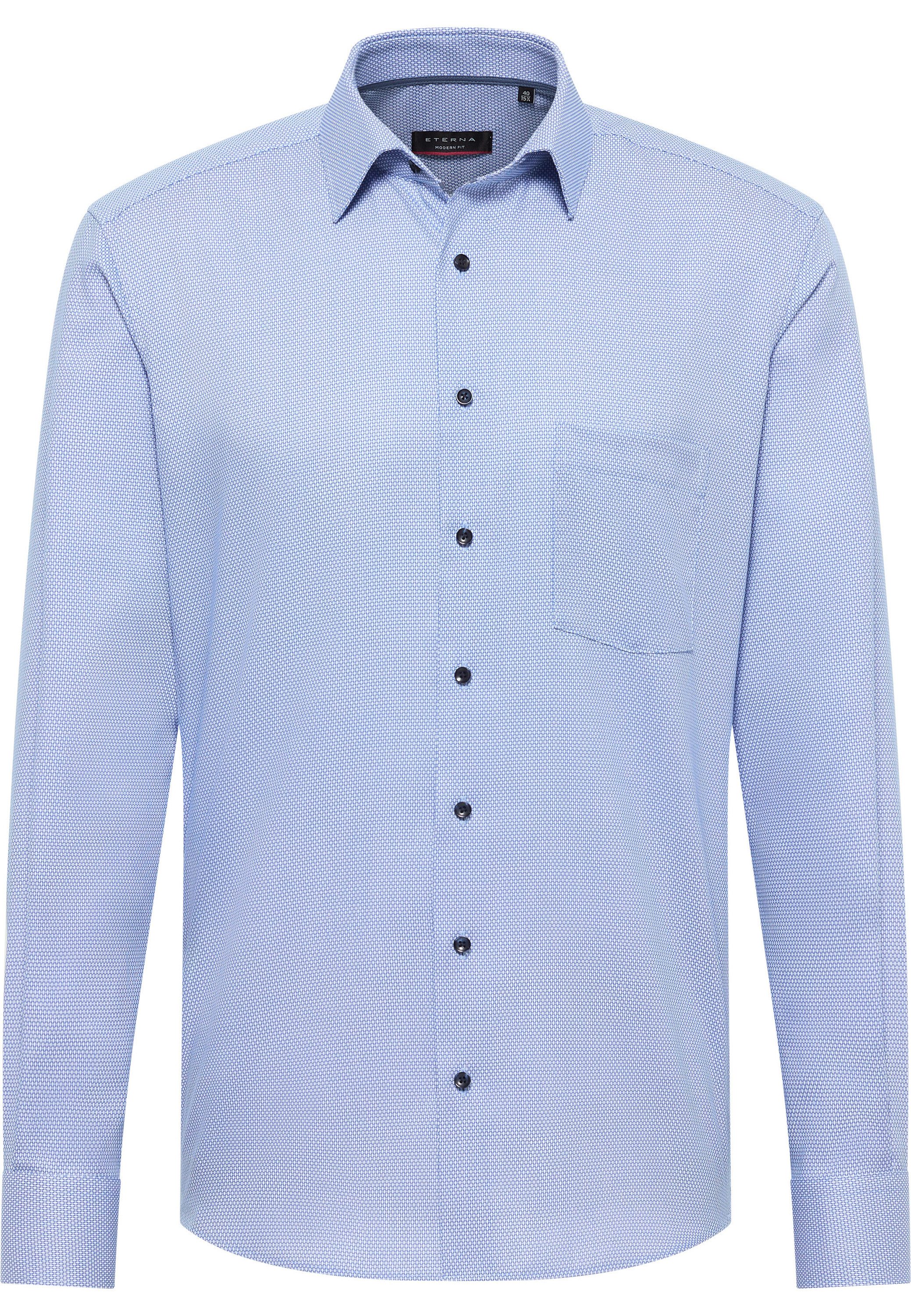 Eterna Overhemd met lange mouwen MODERN FIT NON IRON (strijkvrij)