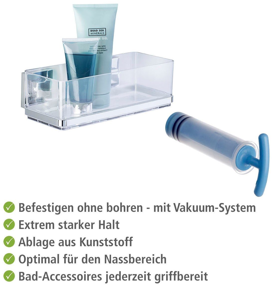WENKO Doucherekje Vacuum-Loc Quadro