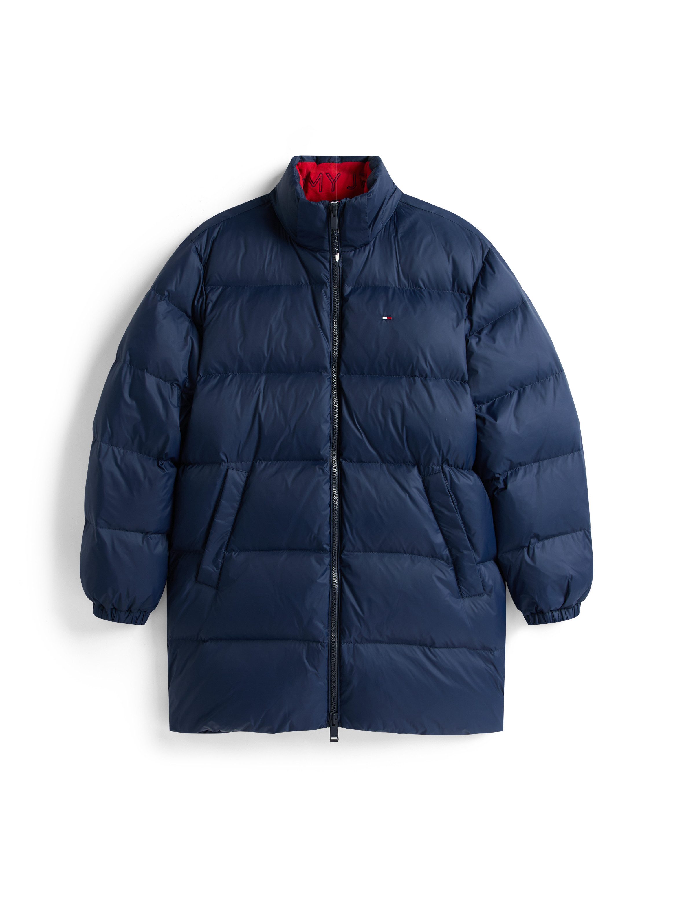 TOMMY JEANS Gewatteerde jas TJM ESSENTIAL DOWN PARKA Donzen jas, overgangsjas met capuchon