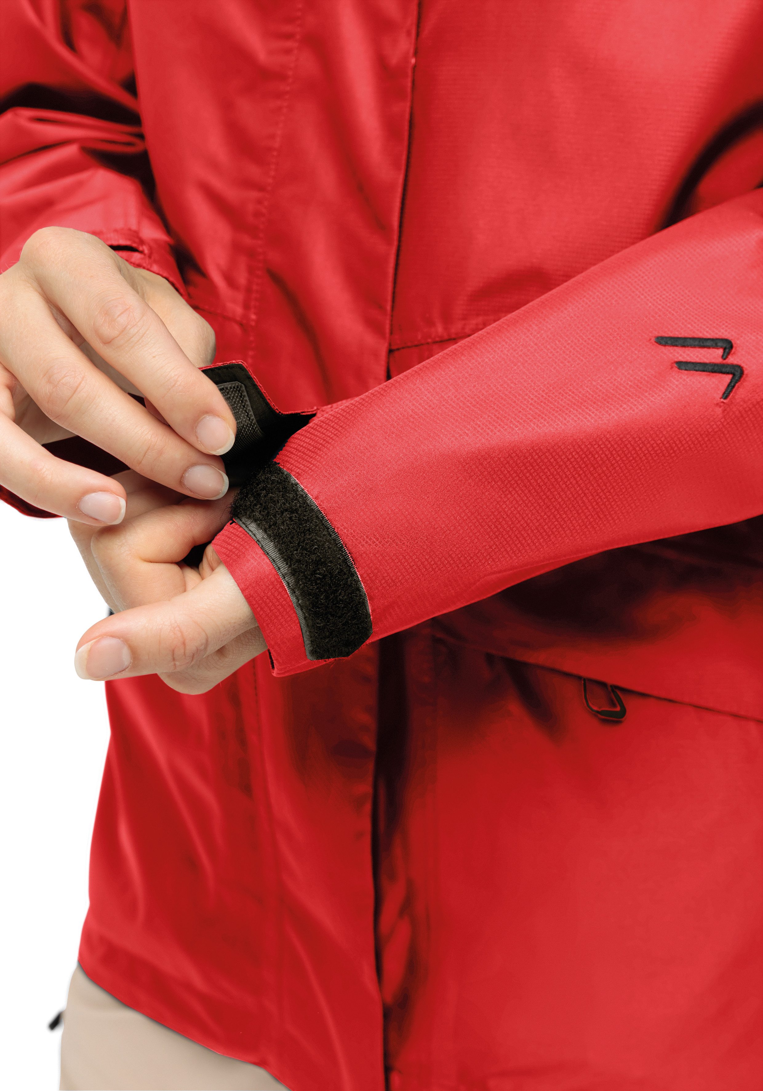Maier Sports Outdoorjack Brocken Long W Dames jacke waterdicht, functionele jas met 2 buitenzakken + binnenzak