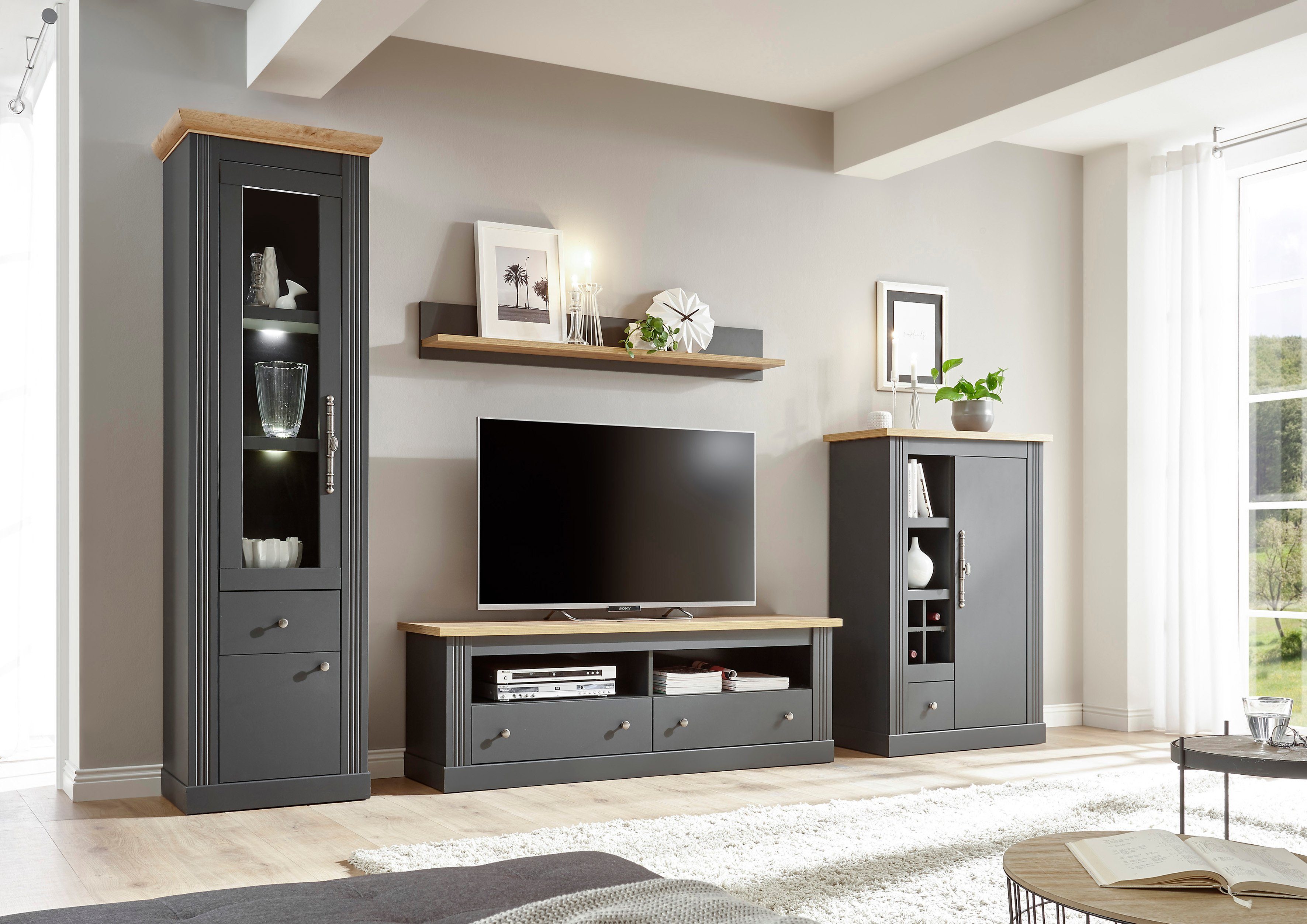 Home affaire Wandmeubel Westminster in romantische landelijke stijl (set, 4-delig)