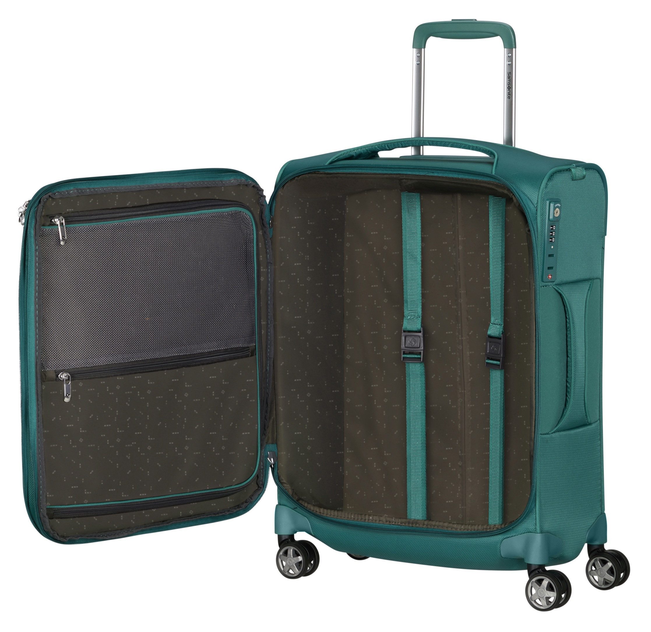 Samsonite Zachte bagage trolley D'LITE Harde koffer reiskoffer TSA-cijferslot in klassiek ontwerp