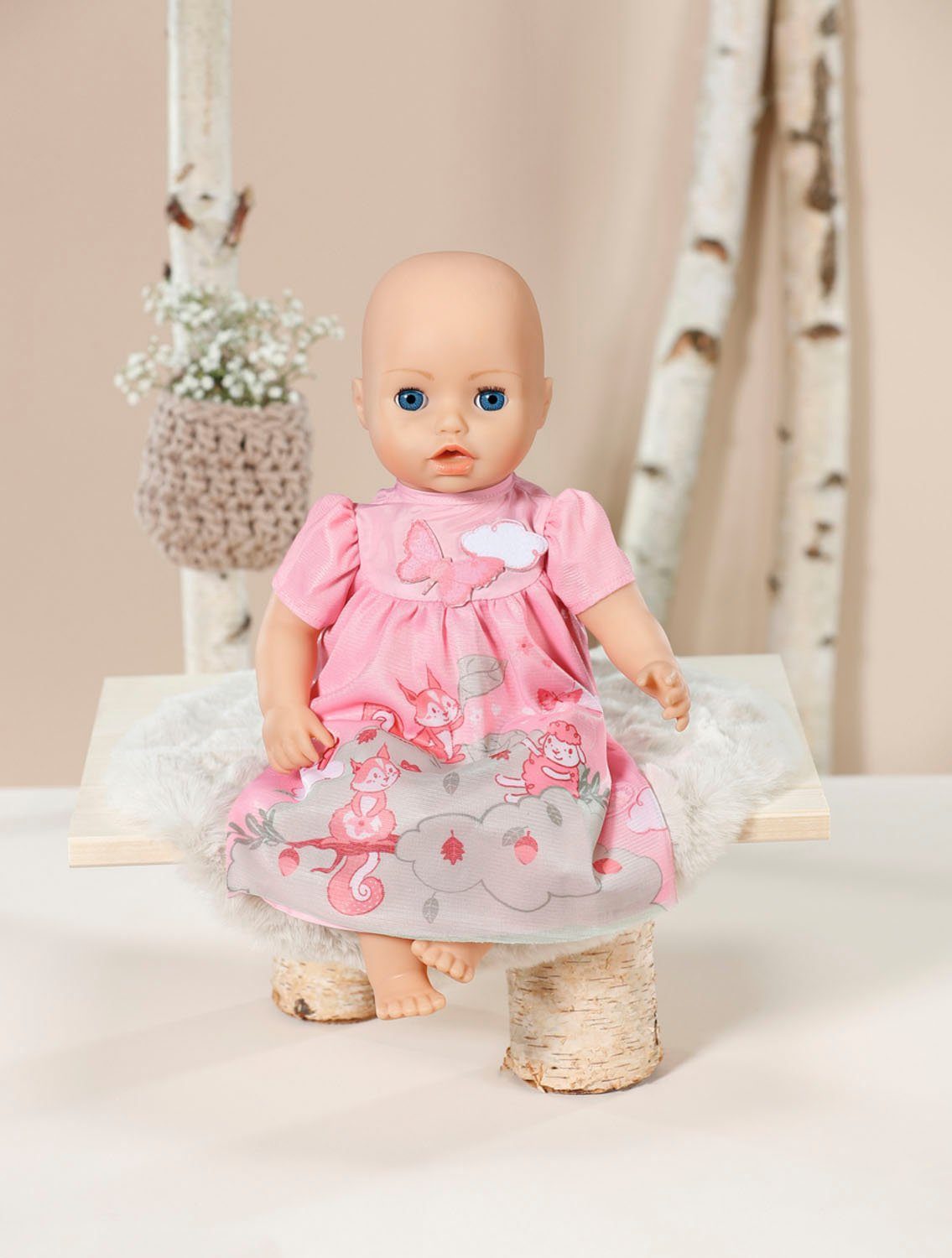 Baby Annabell Poppenkleding Jurk roze eekhoorntje, 43 cm