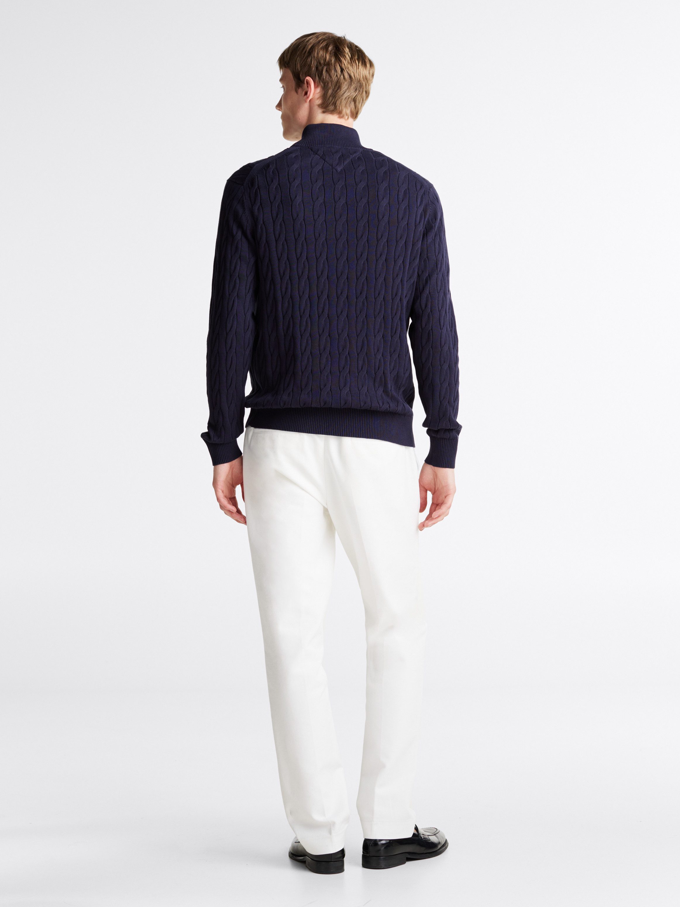 Tommy Hilfiger Gebreide trui CLASSIC COTTON CABLE ZIP MOCK