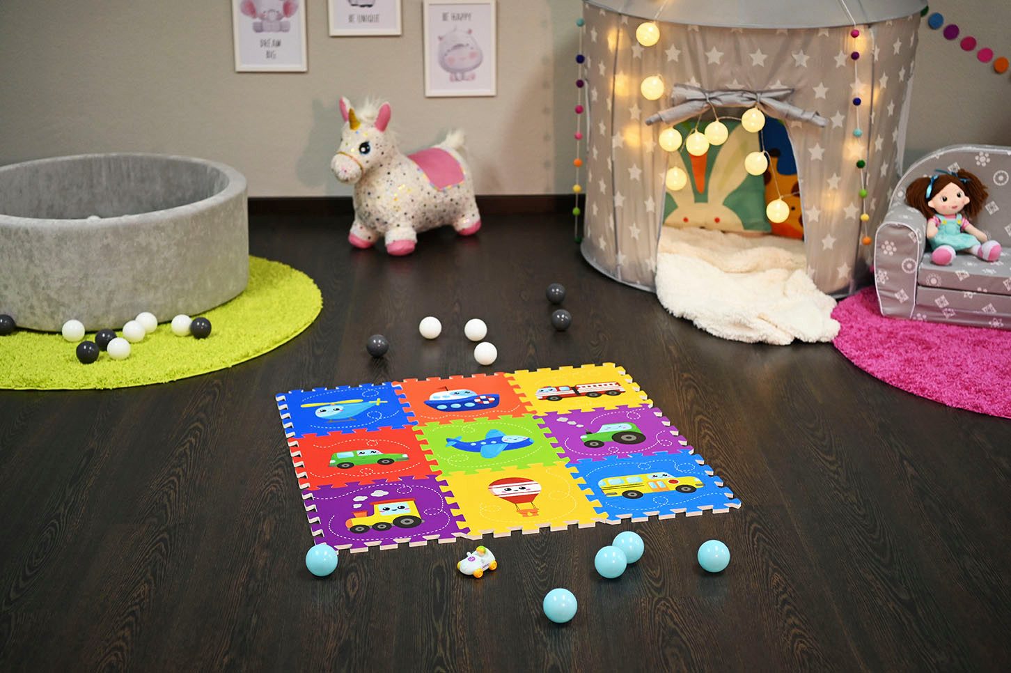 Knorrtoys® Puzzel Voertuigen Puzzelmat, vloerpuzzel