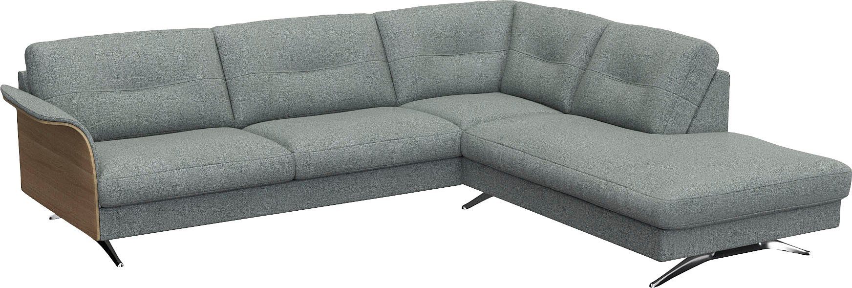 FLEXLUX Hoekbank Glow, super comfortabel door hoogwaardige zitconstructie met binnenvering, L-vorm