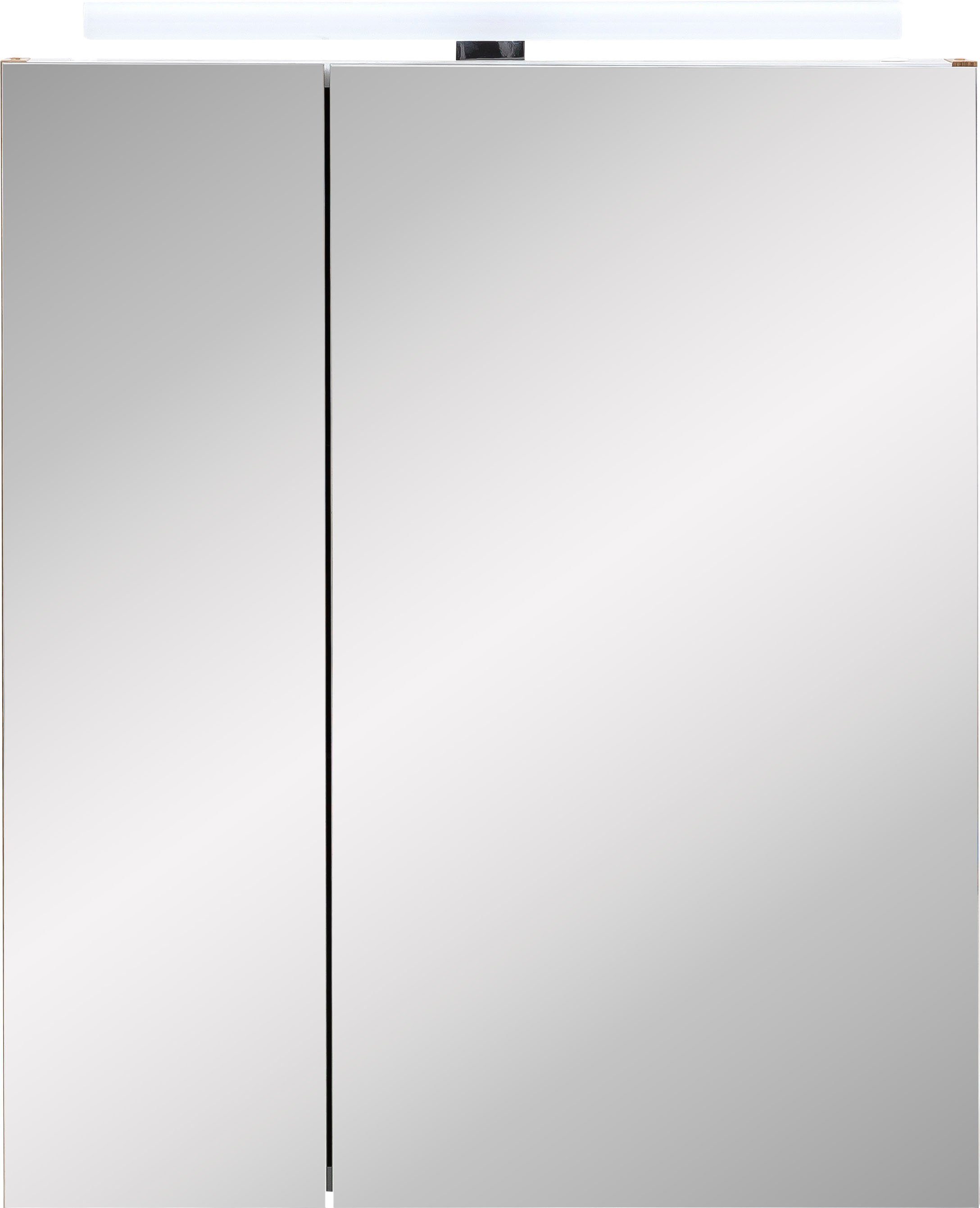 Schildmeyer Spiegelkast Duo Breedte 60 cm, 2-deurs, ledverlichting, schakelaar-/stekkerdoos