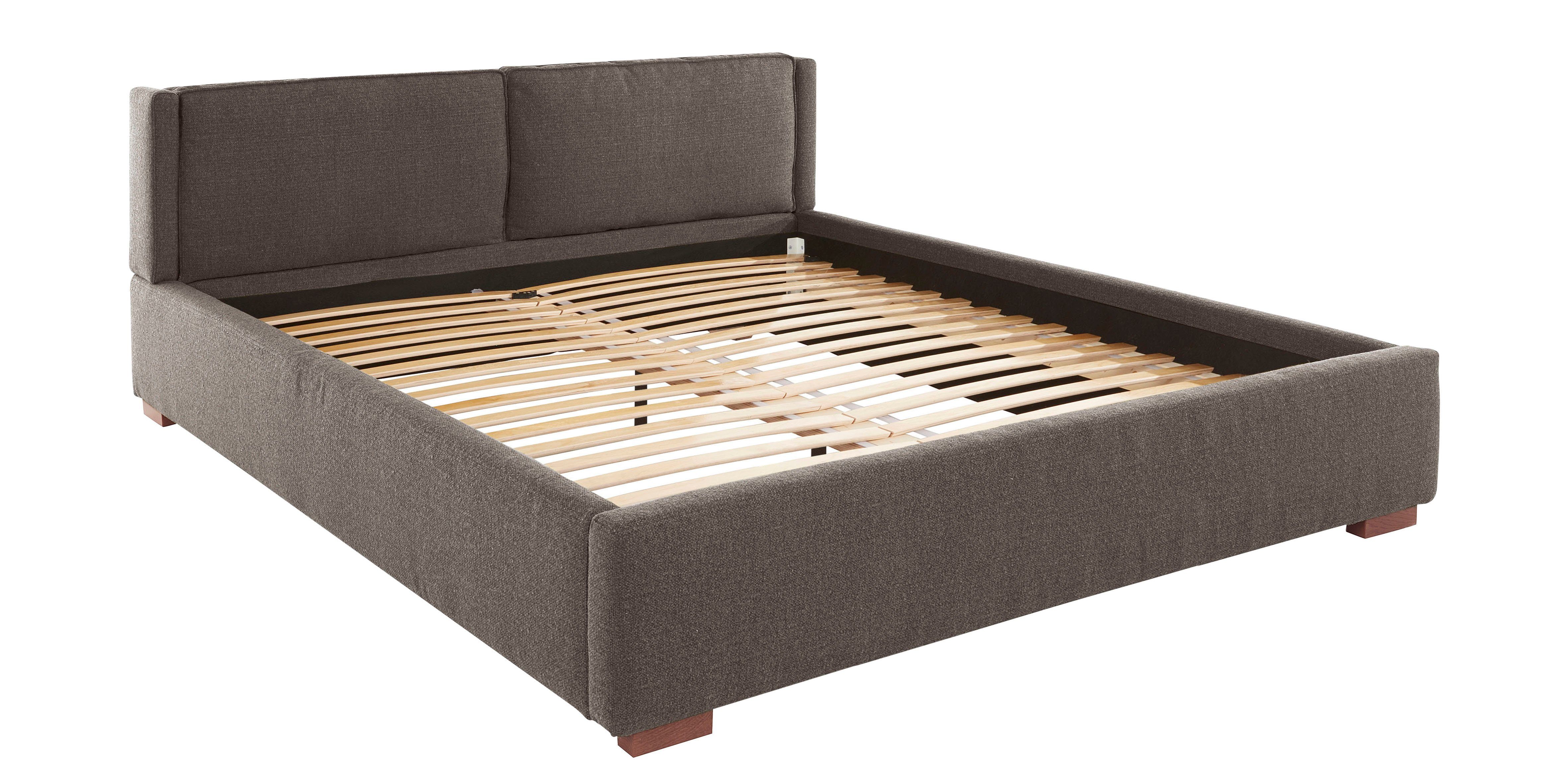 Home affaire Gestoffeerd bed Annera, kussenvulling met veren Inclusief lattenbodem, ligoppervlak 140 of 180 cm kiesbaar