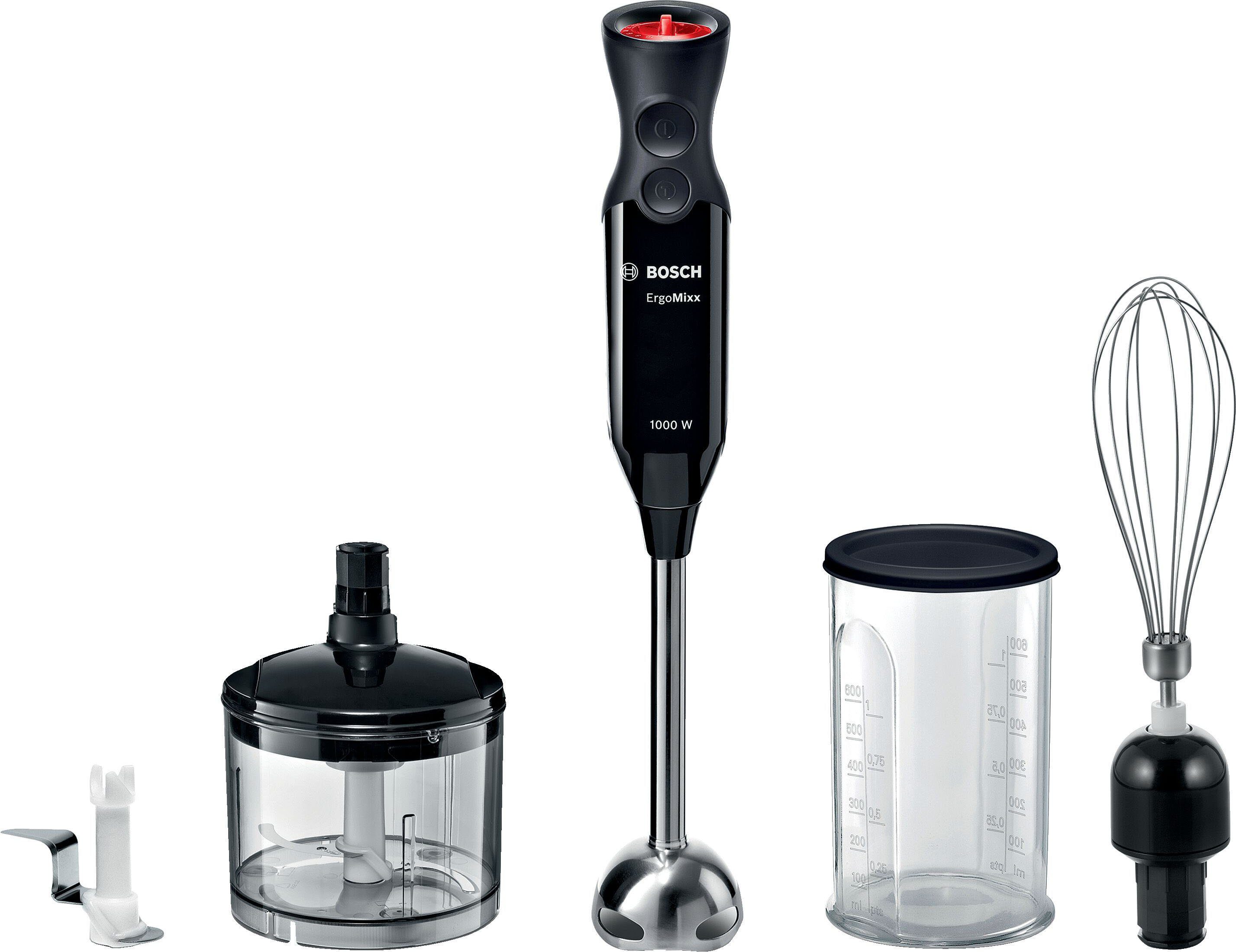 BOSCH Staafmixer MS61B6170 extra licht, 12 standen, incl. versnipperaar, maatbeker, garde