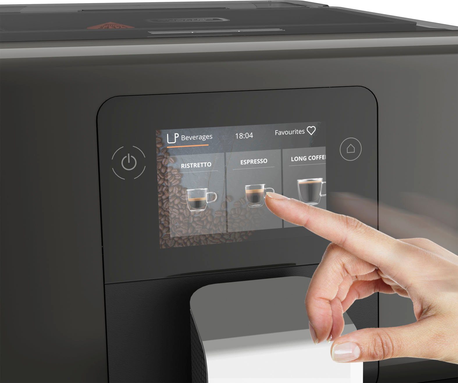 Krups Volautomatisch koffiezetapparaat EA872B Intuition Preference, 3,5"-kleurentouchscreen, intuïtieve gekleurde indicatielampjes