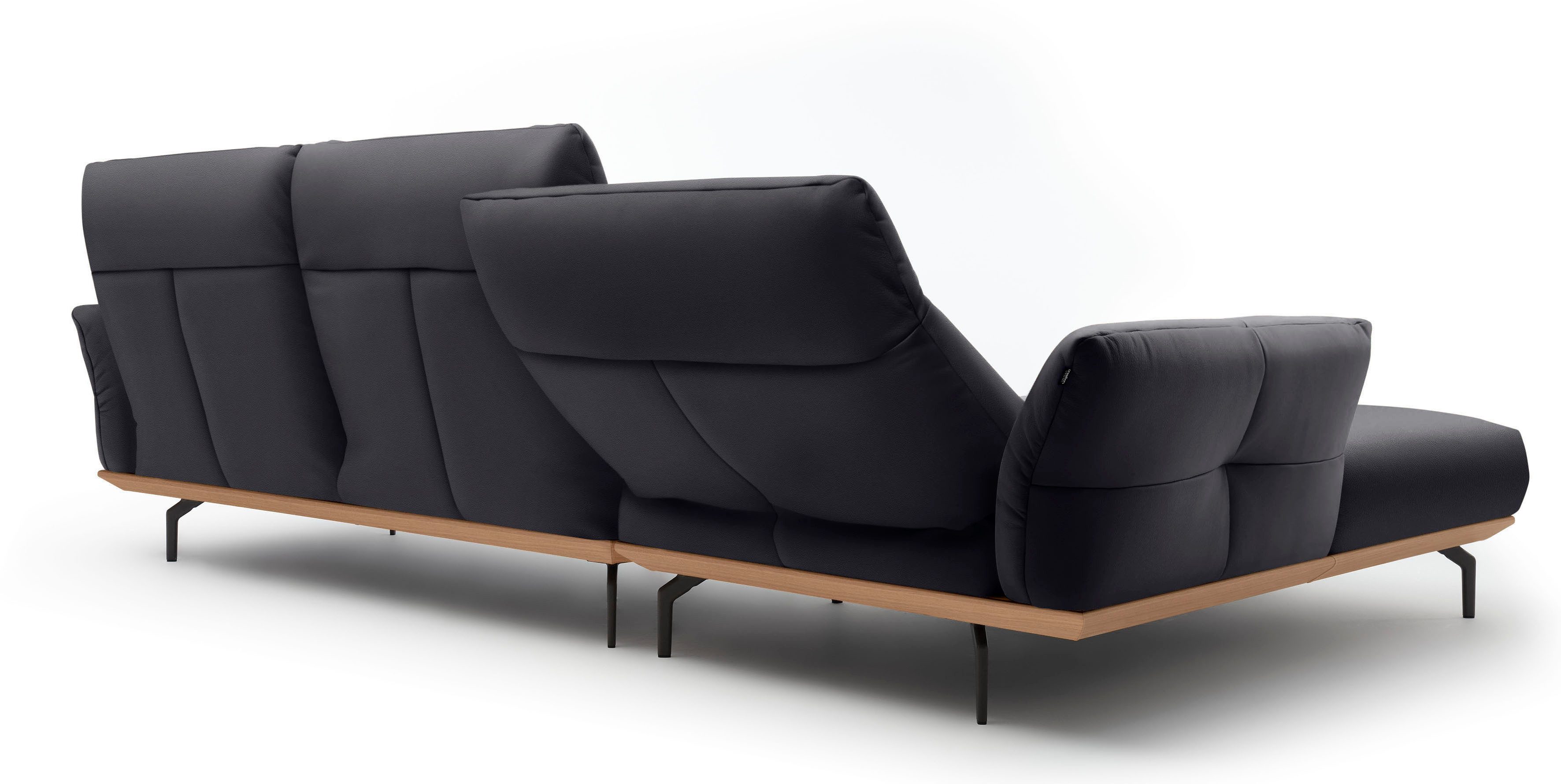 Creation BY ROLF BENZ Hoekbank Hs.460 Sokkel in eiken, onderstel in umbra grijs, breedte 318 cm