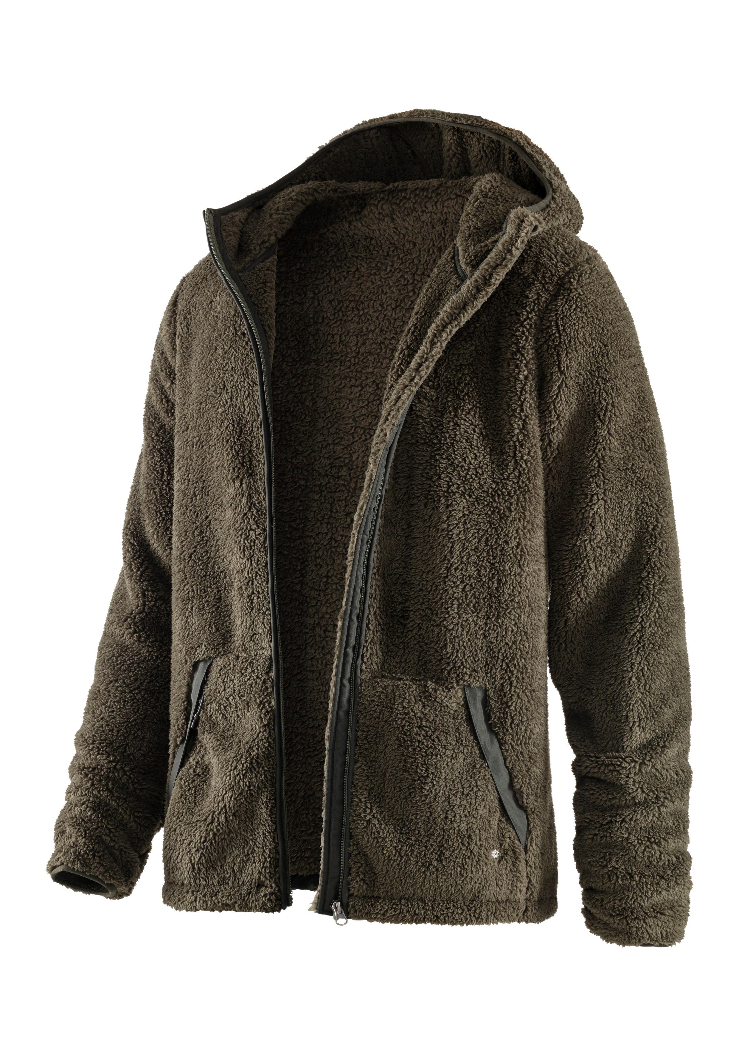 John Devin Capuchonvest in zacht teddy fleece