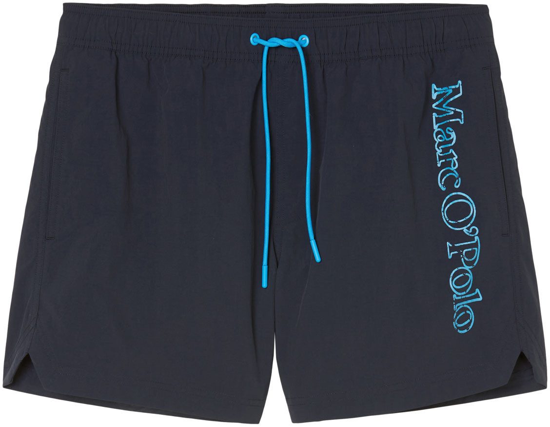 Marc O'Polo Zwemshort Essentials Beach Jersey met zijlijk opdruk-ontwerp