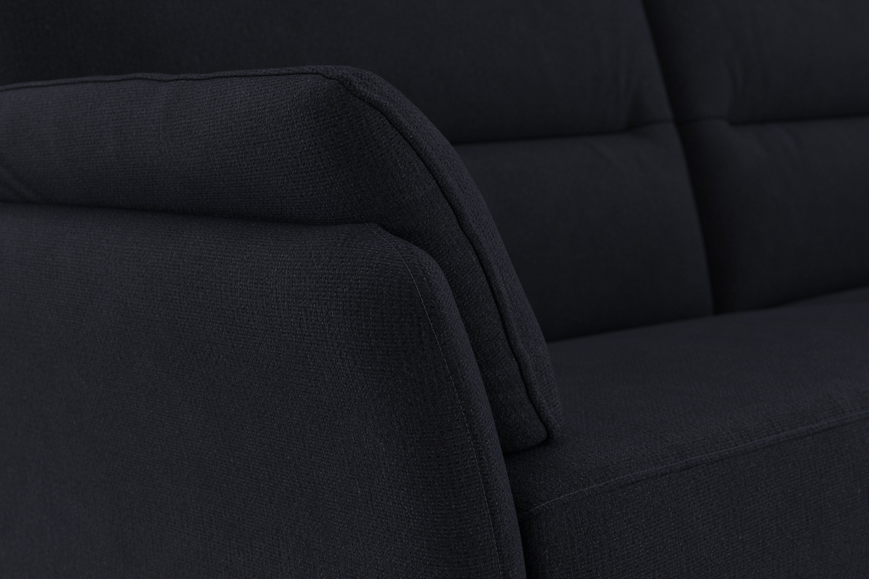 DOMO collection 2,5-zits Pina, smalle armleuningen, met bonellvering, compact & elegant Hoge zitcomfort, luxe microvezel leerlook, rood, breedte 199 cm