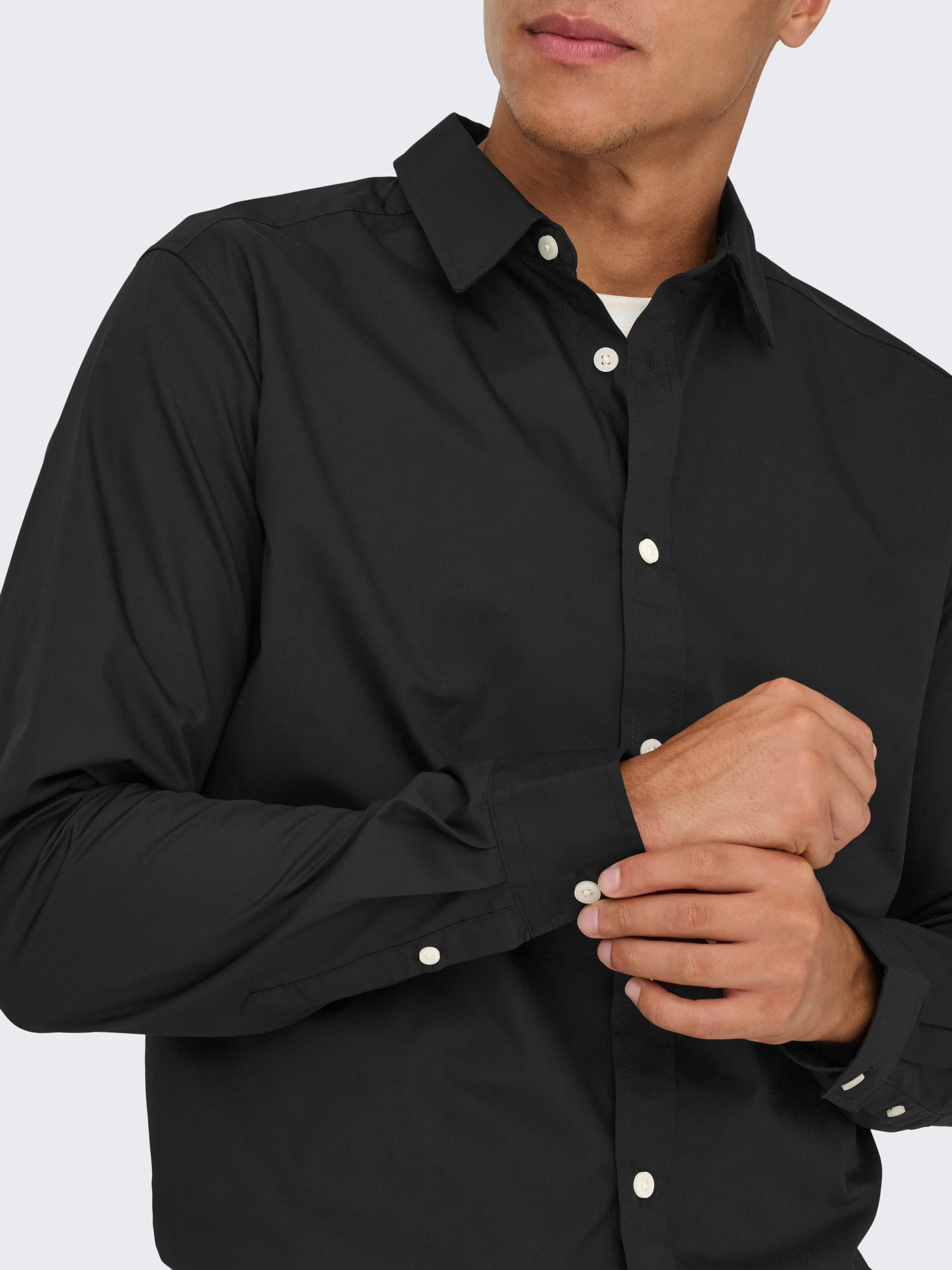 ONLY & SONS Overhemd met lange mouwen ONSFLORIAN LIFE LS POPLIN SHIRT OTL