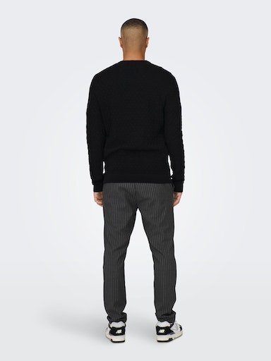 ONLY & SONS Trui met ronde hals ONSKALLE REG 12 STRUC CREW KNIT NOOS