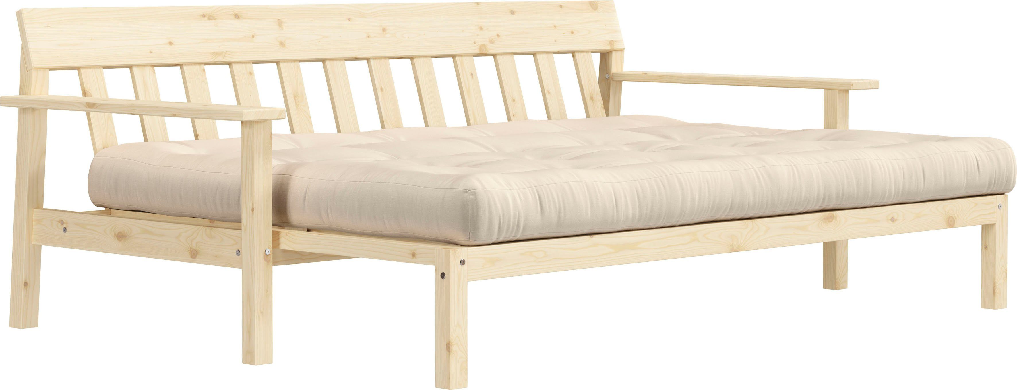 Karup Slaapbank Unwind Met houtstructuur, incl. futonmatras, ligoppervlak 130x190 cm