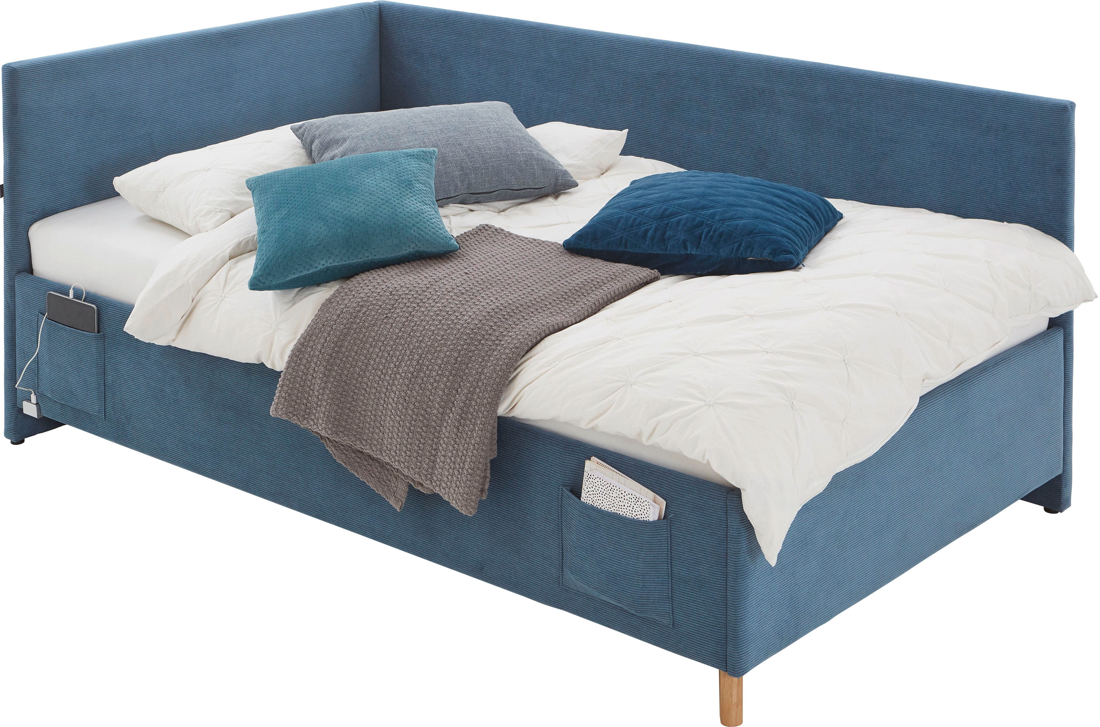 meise.möbel Kinderledikant COOL II Bekleed bed naar keuze met bedkist, tienerbed inclusief USB-aansluitingen