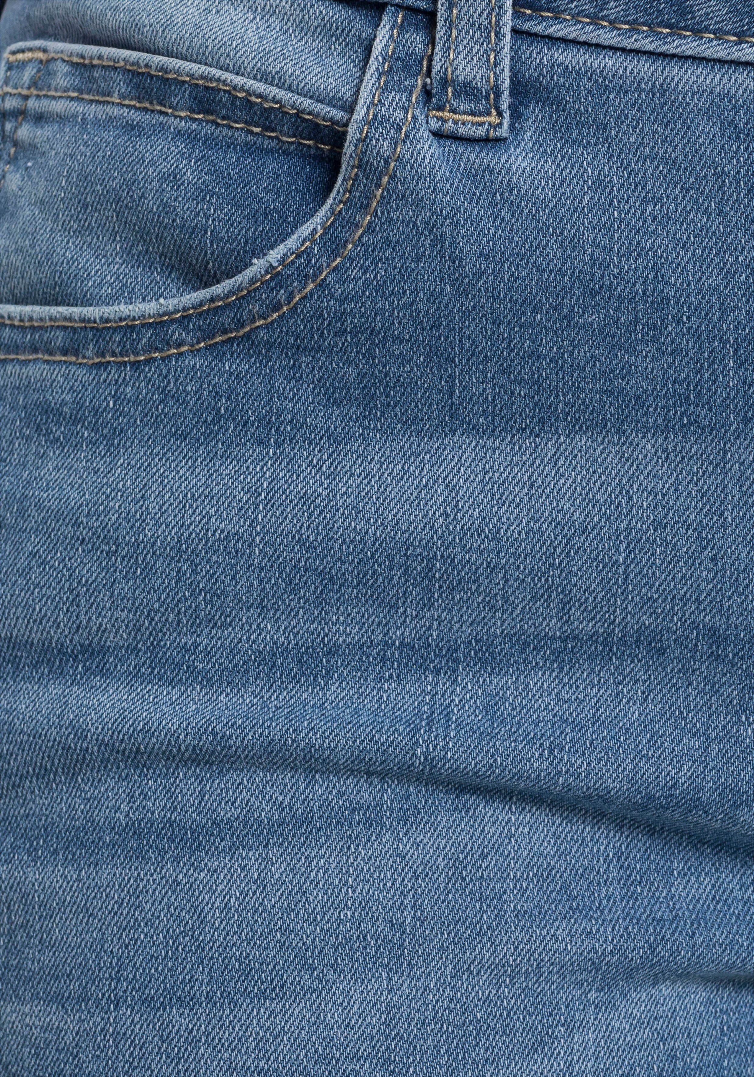 KangaROOS Relax fit jeans RELAX-FIT HIGH WAIST enkelvrije snit, omrolbare broekspijpen
