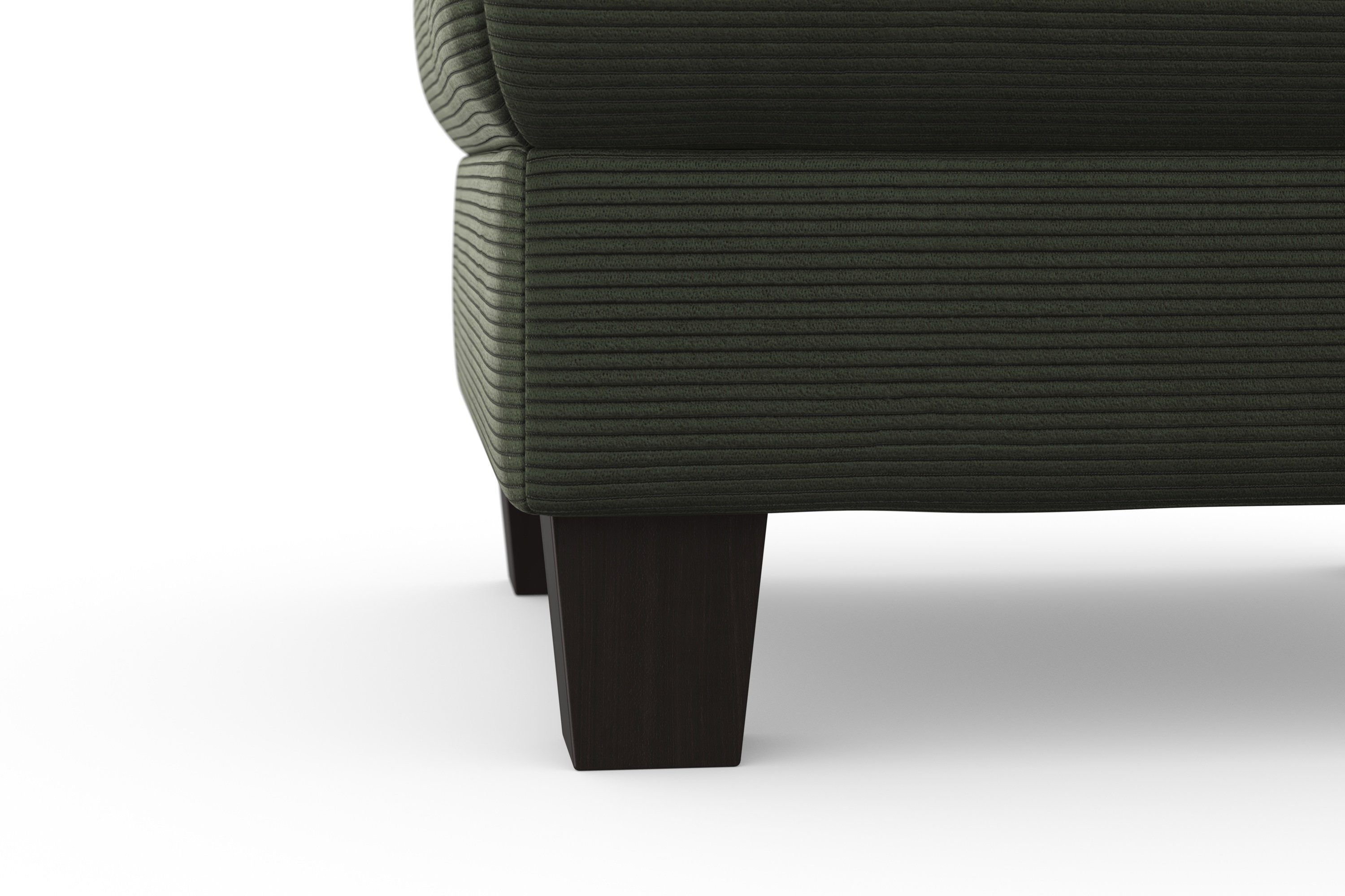 Home affaire Hocker Summer met bergruimte, cord-bekleding, wengékleurige houten poten