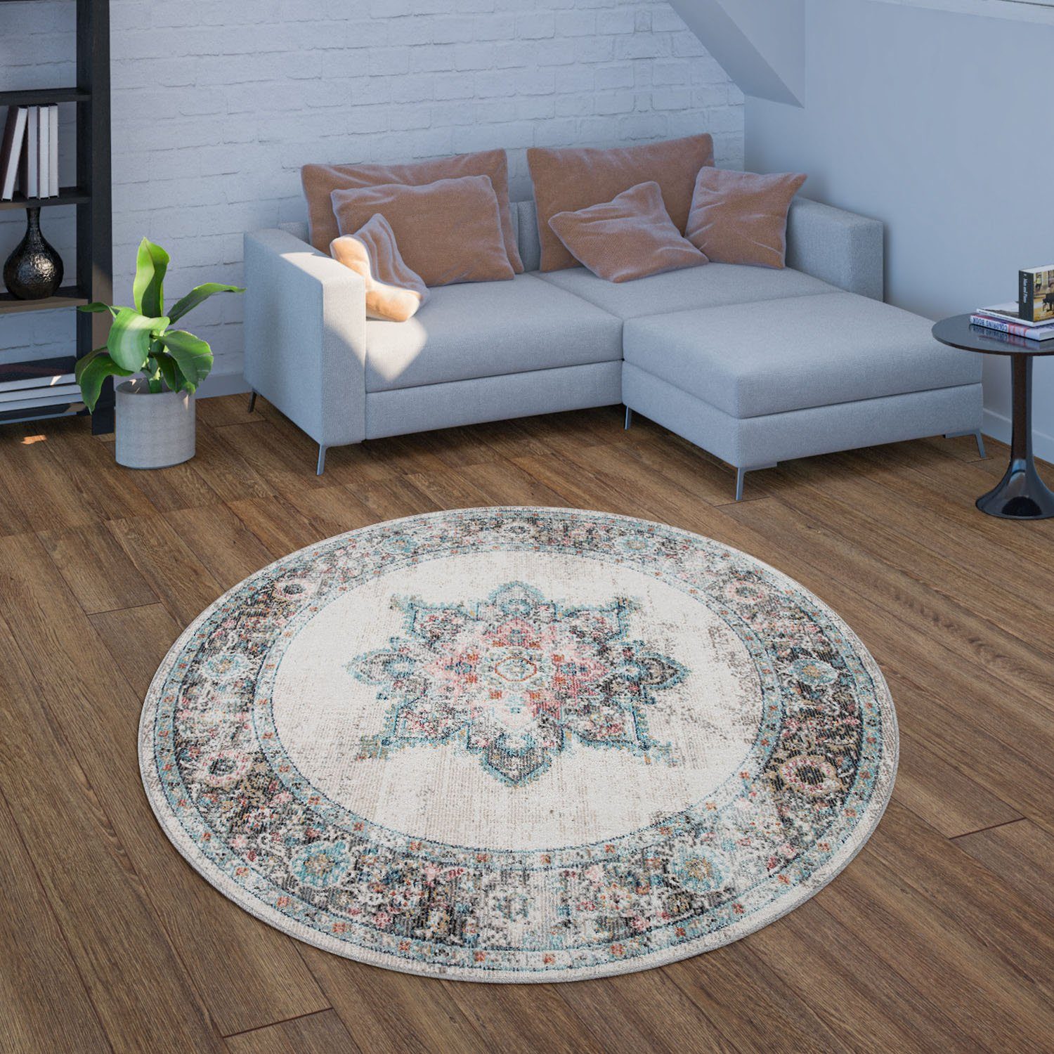 Paco Home Vloerkleed Torres 275 Korte pool, oriënt-look, vintage-design, geschikt voor binnen en buiten