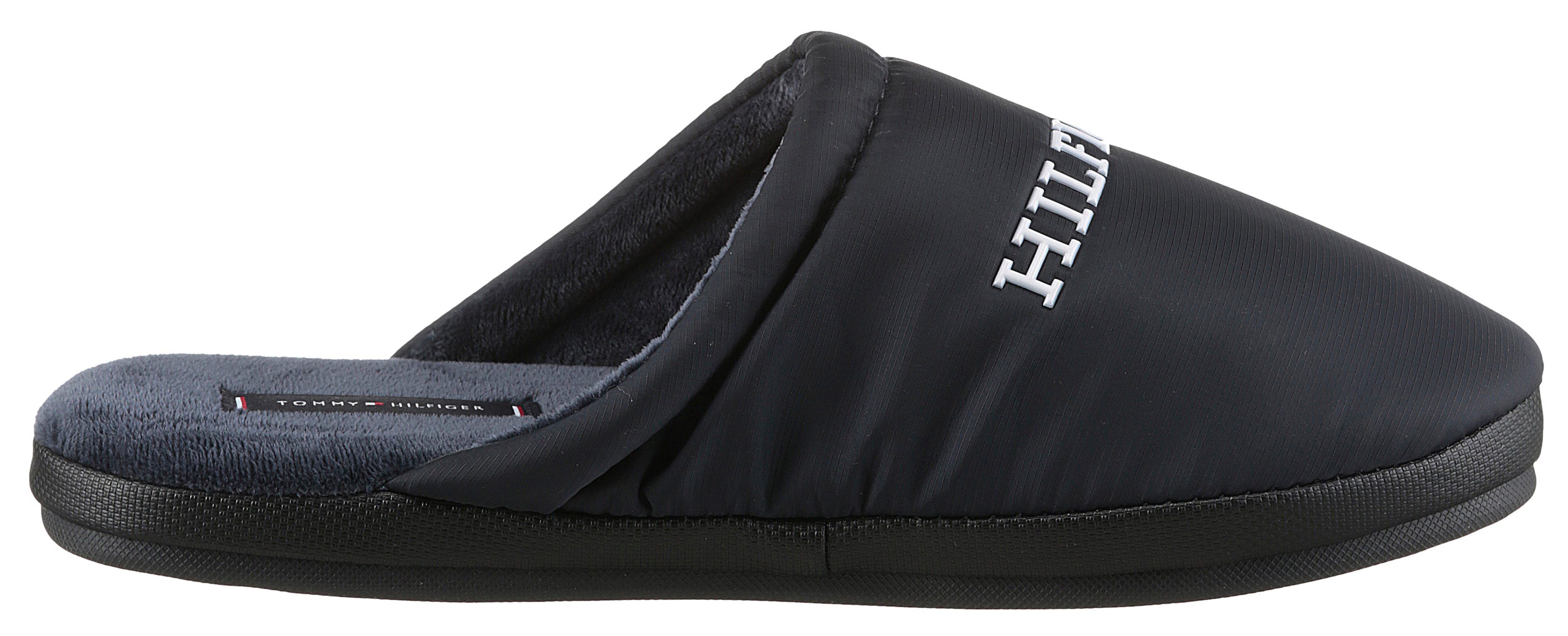 Tommy Hilfiger Pantoffels NYLON HILFIGER HOUSE SHOE casual mode, pantoffel, slippers, instapschoen met logo-opschrift