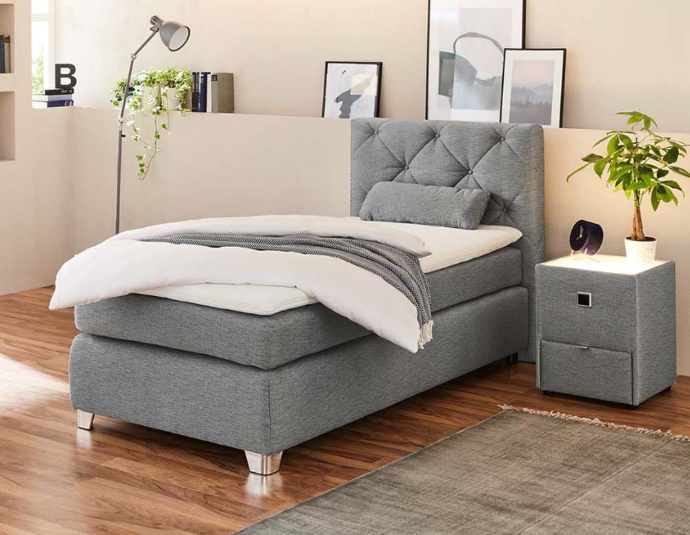 Jockenhöfer Gruppe Boxspring Finja boxsprings grijs
