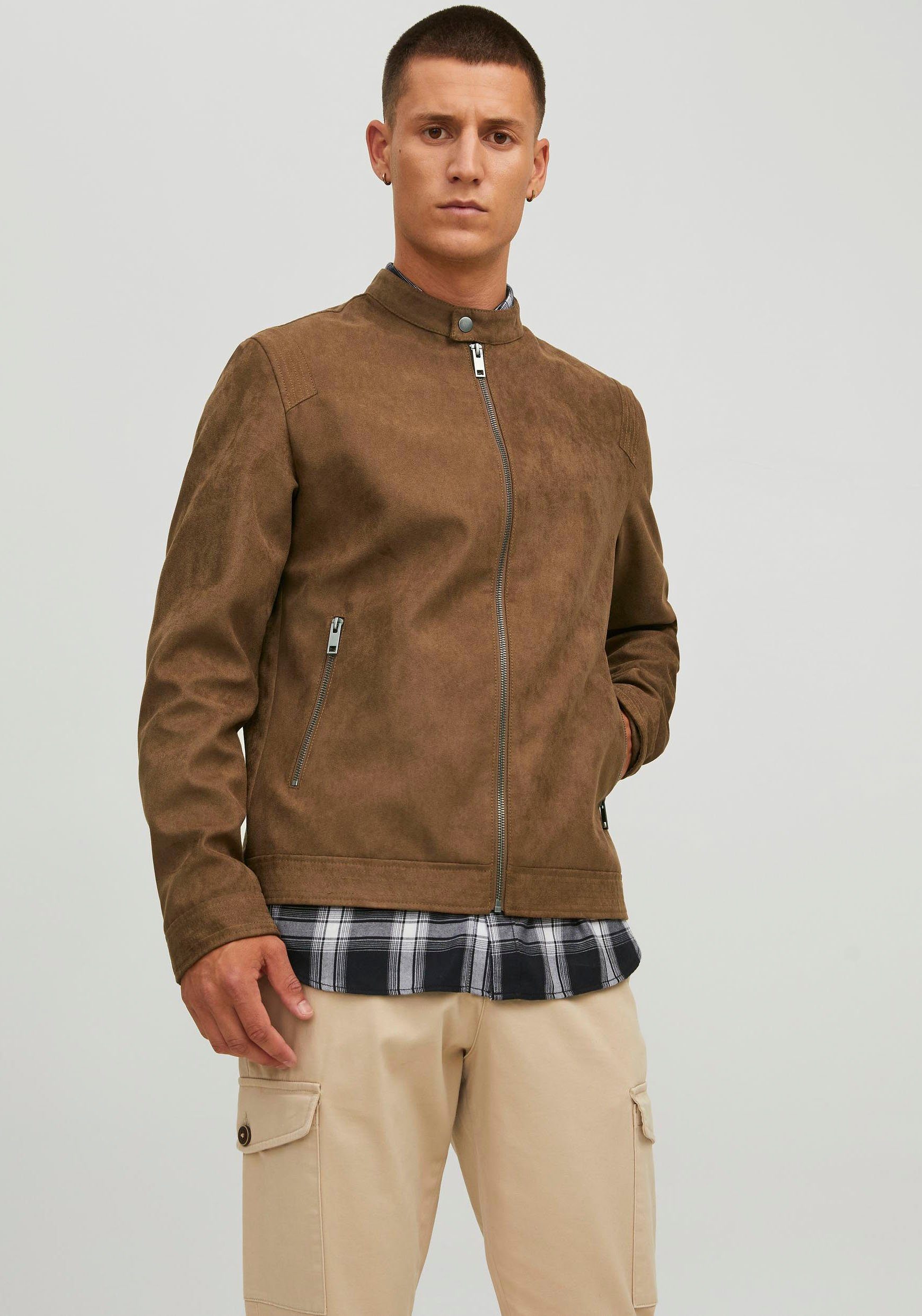 Jack & Jones Bikerjack JJEROCKY CLEAN JACKET NOOS