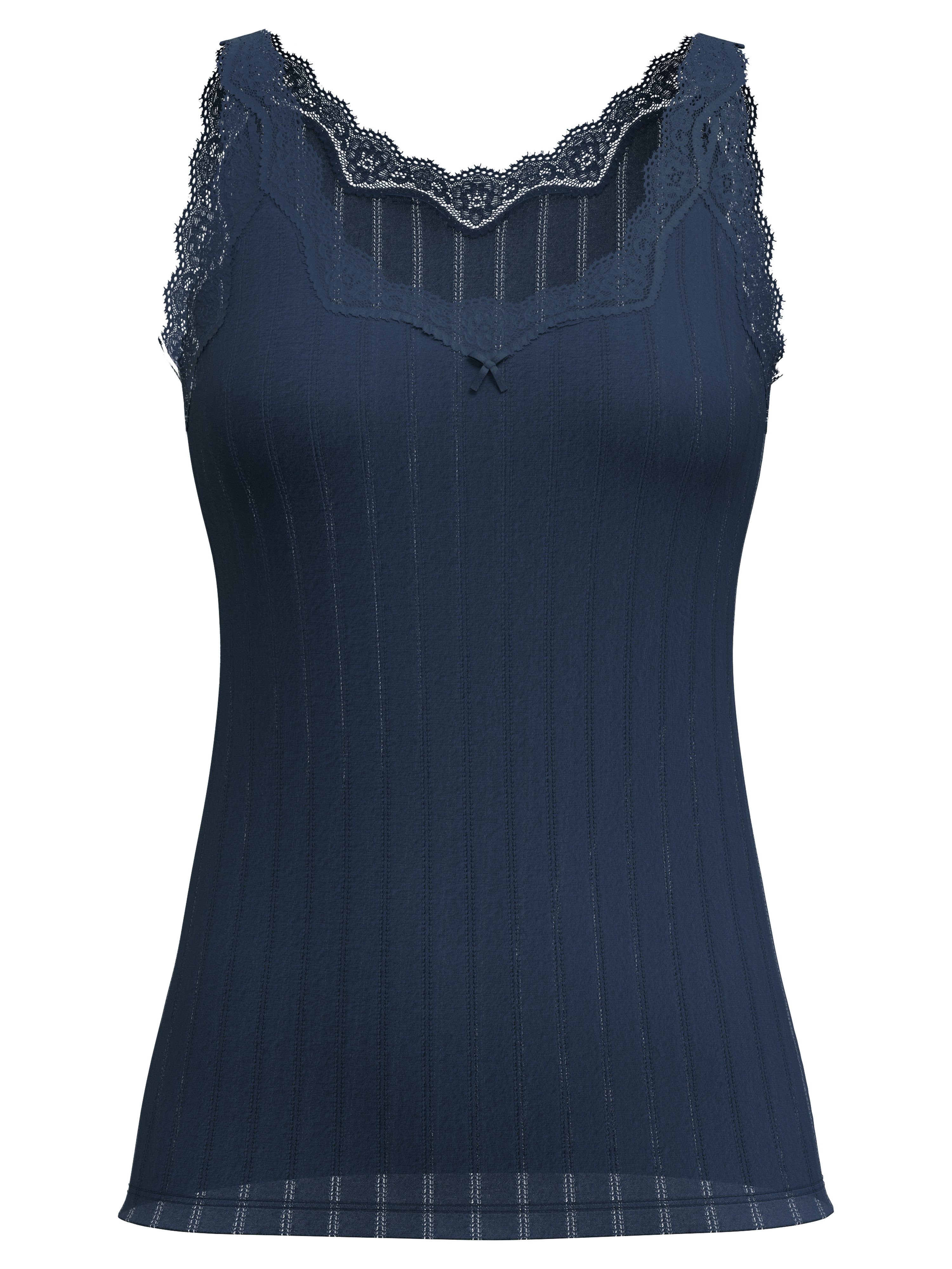 CALIDA Tanktop Etude Toujours met delicate kant en sierstrikje aan de halslijn