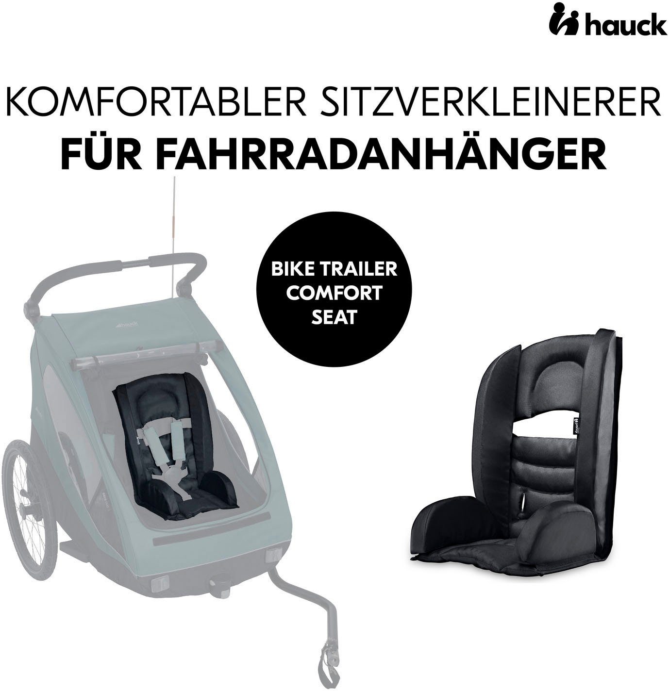 Hauck Stoelverkleiner Zitverkleiner voor Fietstrailer, Zwart