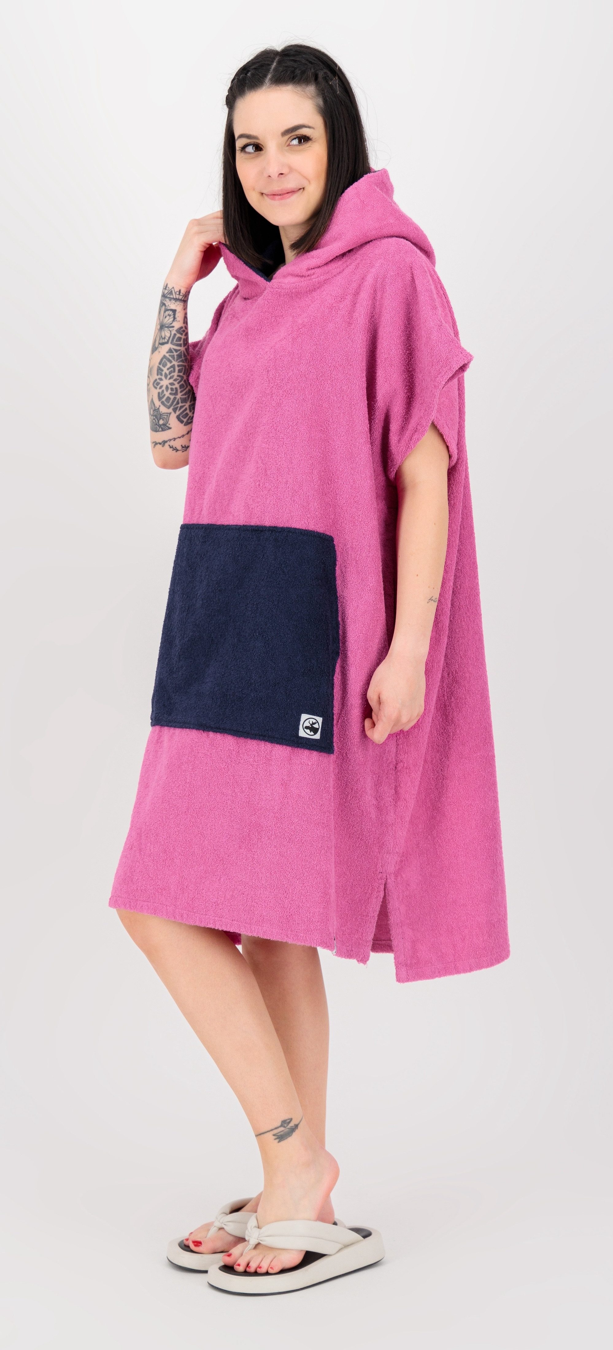 DEPROC Active Poncho Badponcho PARLEE BEACH Badponcho met grote kangoeroezak en binnenzak