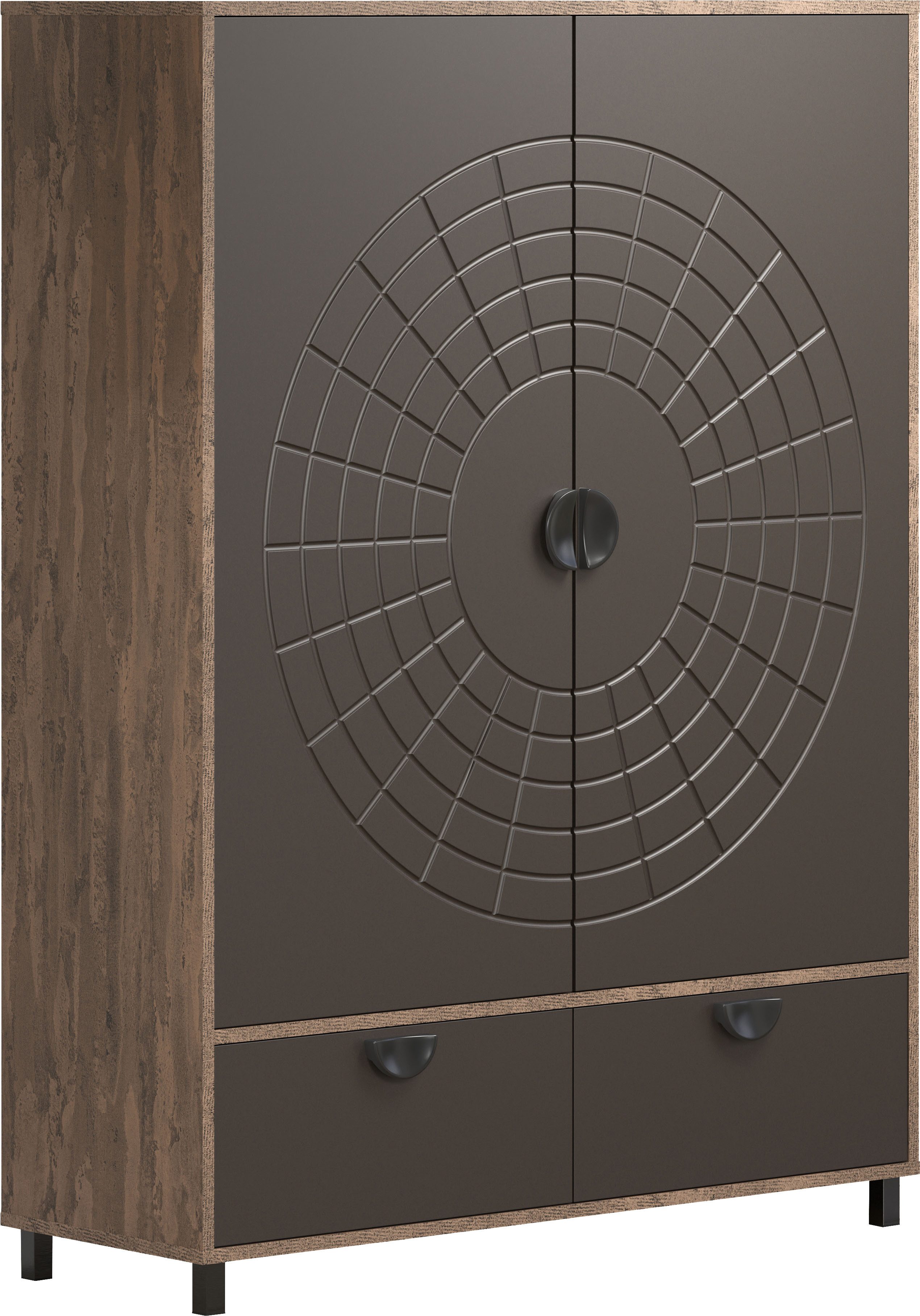 INOSIGN Highboard Fusion Opbergkast met bijzonder cirkelpatroon - (B/D/H) 120/42/163 cm (1 stuk)