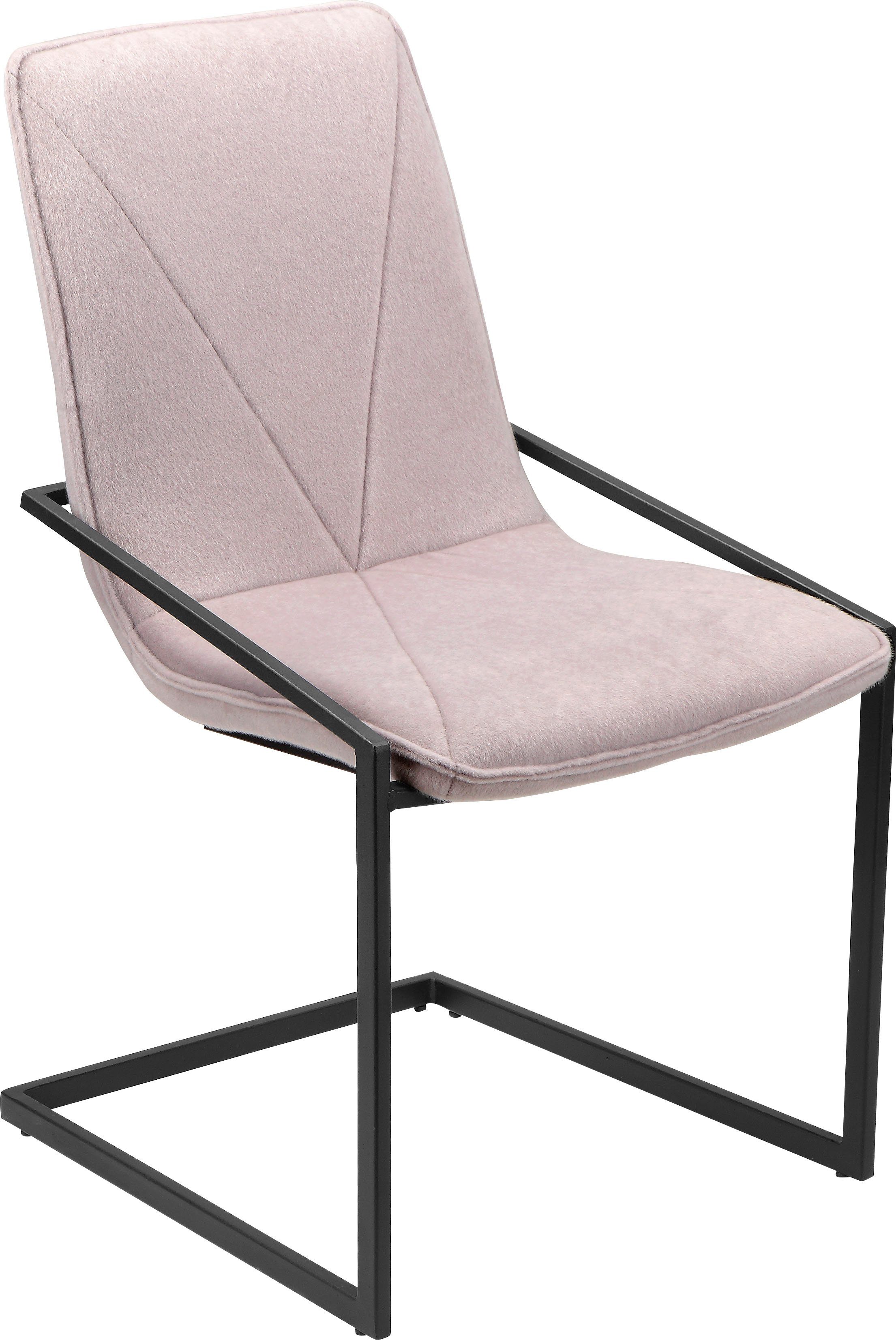 INOSIGN Vrijdragende stoel VITUS van mooie zachte fluwelen bekleding, in verschillende kleurvarianten (set, 2 stuks)
