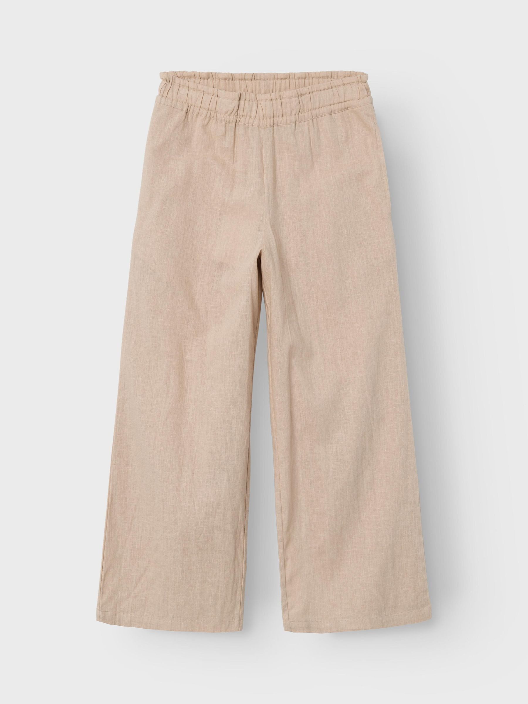 Name It Geweven broek NKFFALINNEN WIDE PANT NOOS