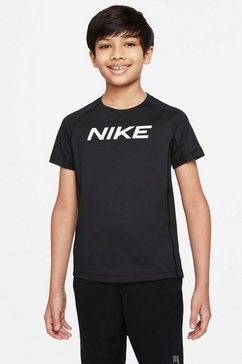 nike t-shirt pro dri-fit big kids' (boys') short-sleeve top zwart