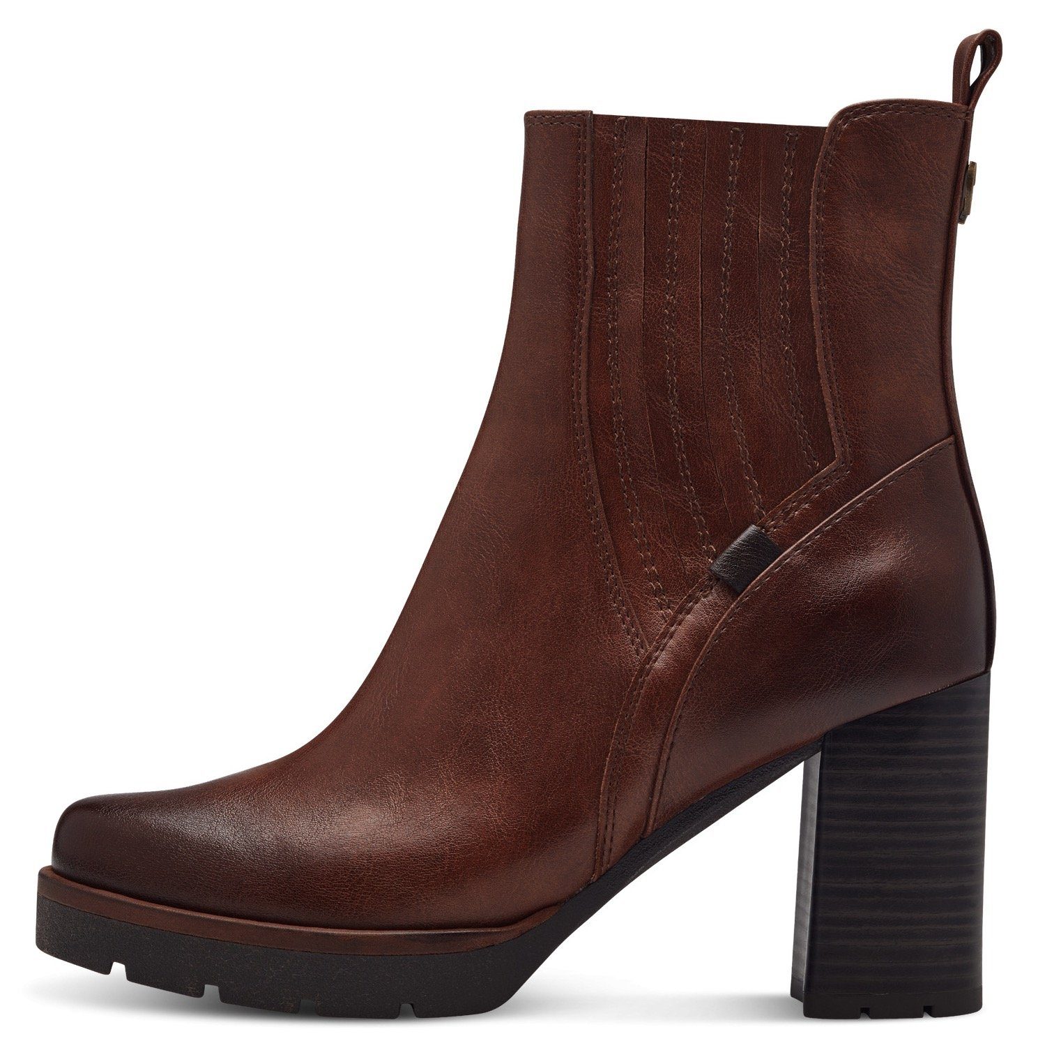 Marco Tozzi Chelsea-boots blokhak enkellaars business schoen met feel me-uitrusting