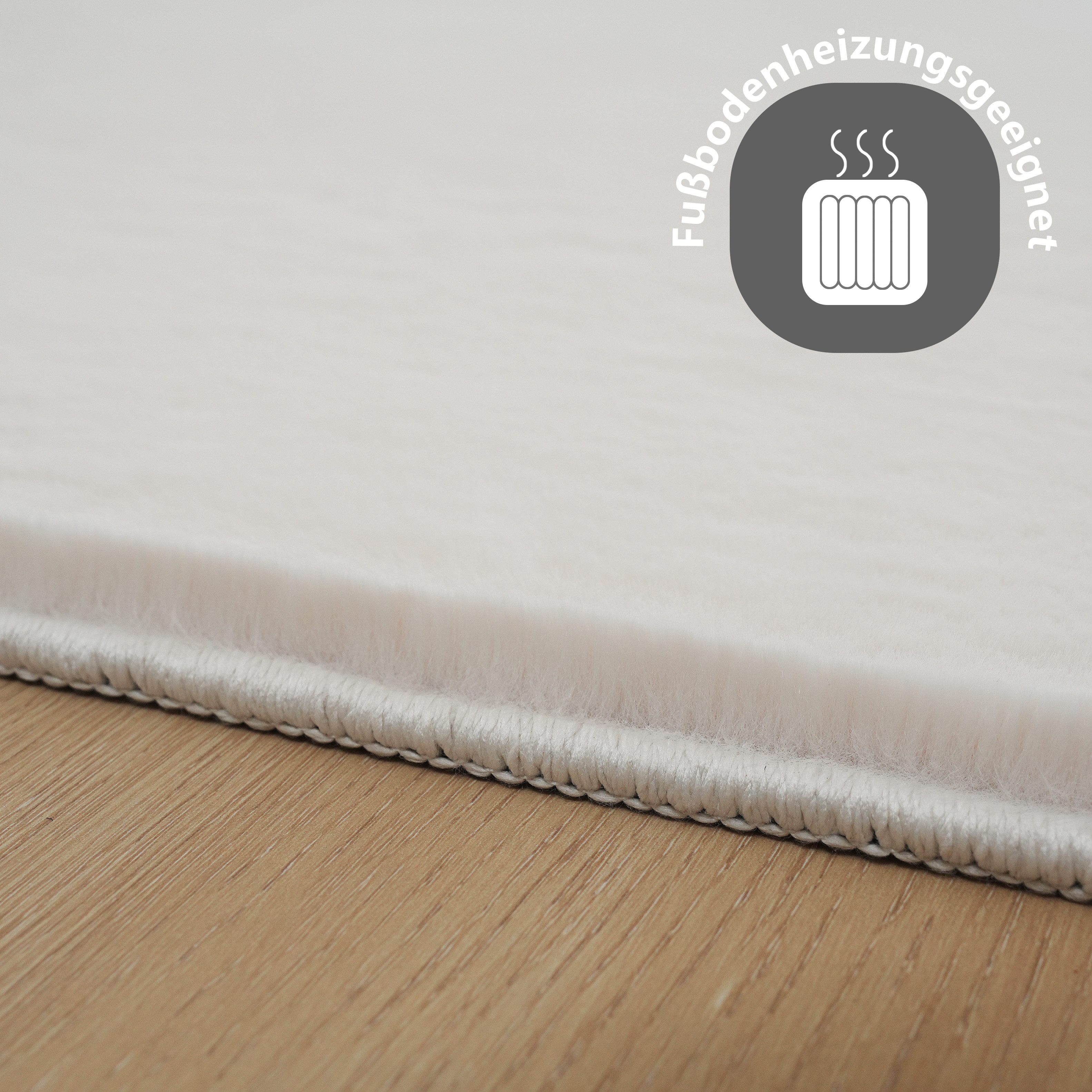 Leonique Vachtvloerkleed Balu, kunstfellteppich, modern, langpolig tapijt Konijnenbont-gevoel, behaaglijk, zacht, woonkamer, slaapkamer