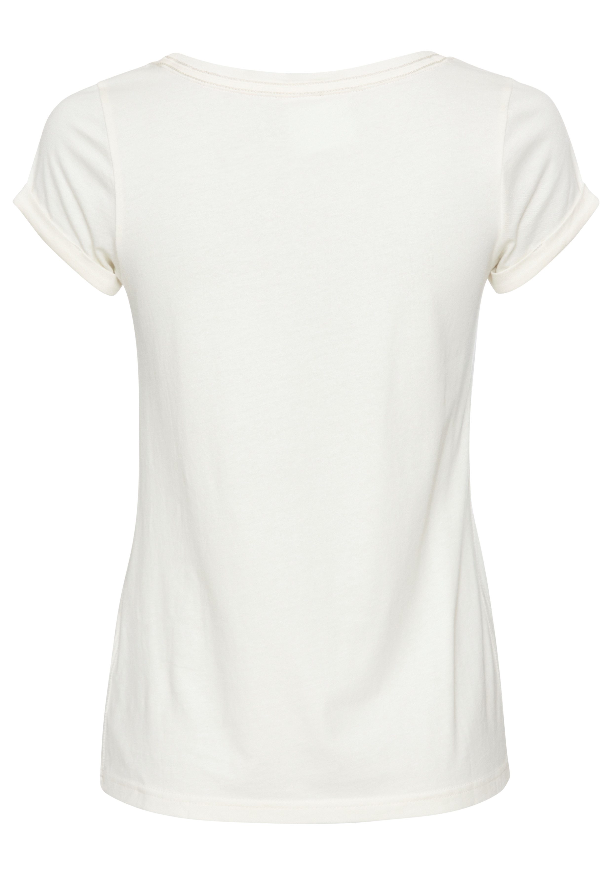 KangaROOS Shirt met print Korte mouwen, figuurvolgende snit, met metallic-print