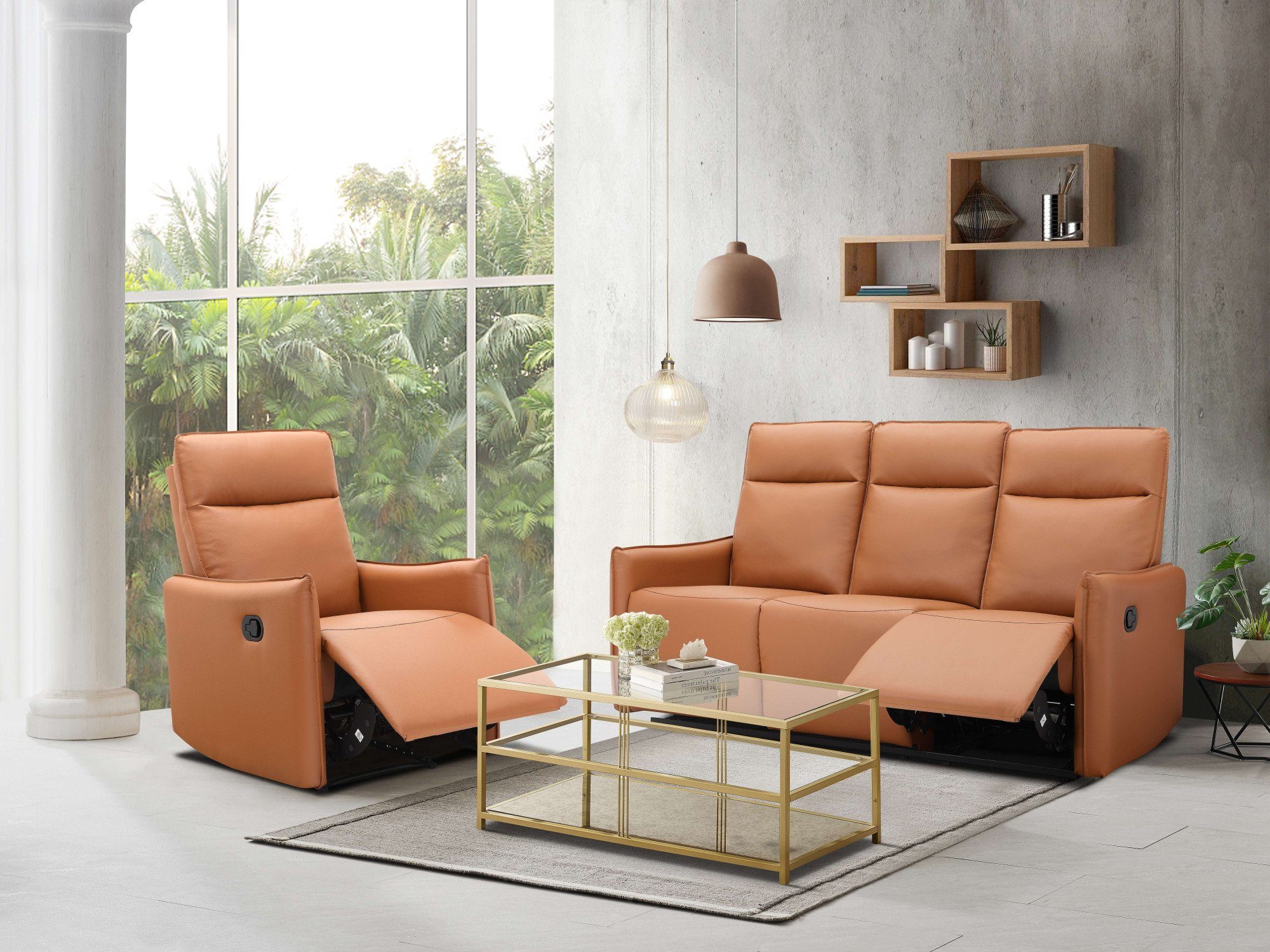 Dorel Home Relaxfauteuil Lugo, tv-fauteuil, woonkamerfauteuil met slaapfunctie